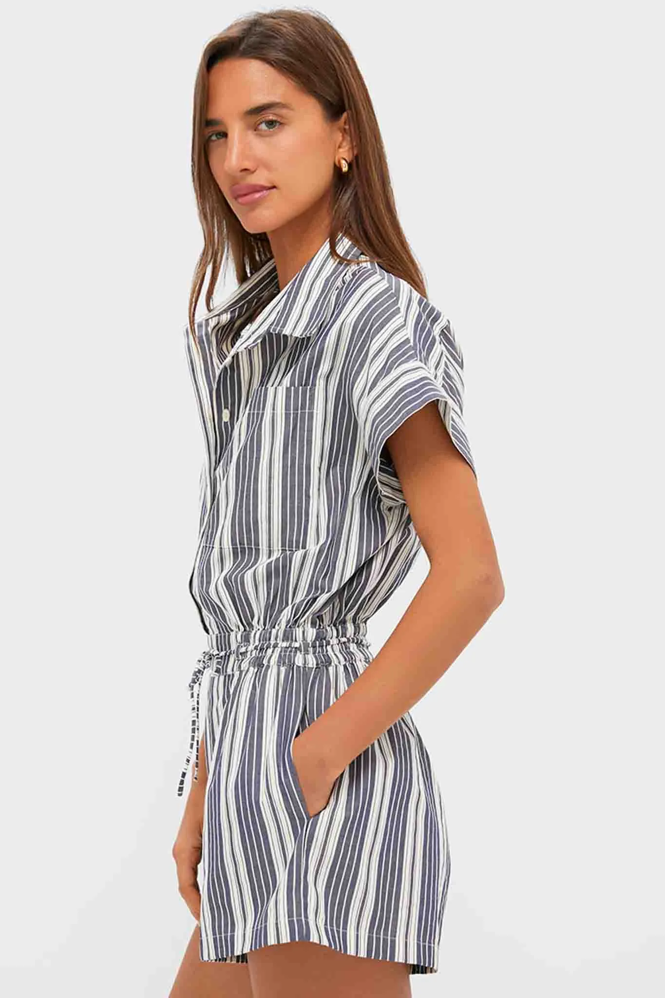 Antique Navy Stripe Cyrene Jumpsuit sold by Tuckernuck product image thumbnail 3