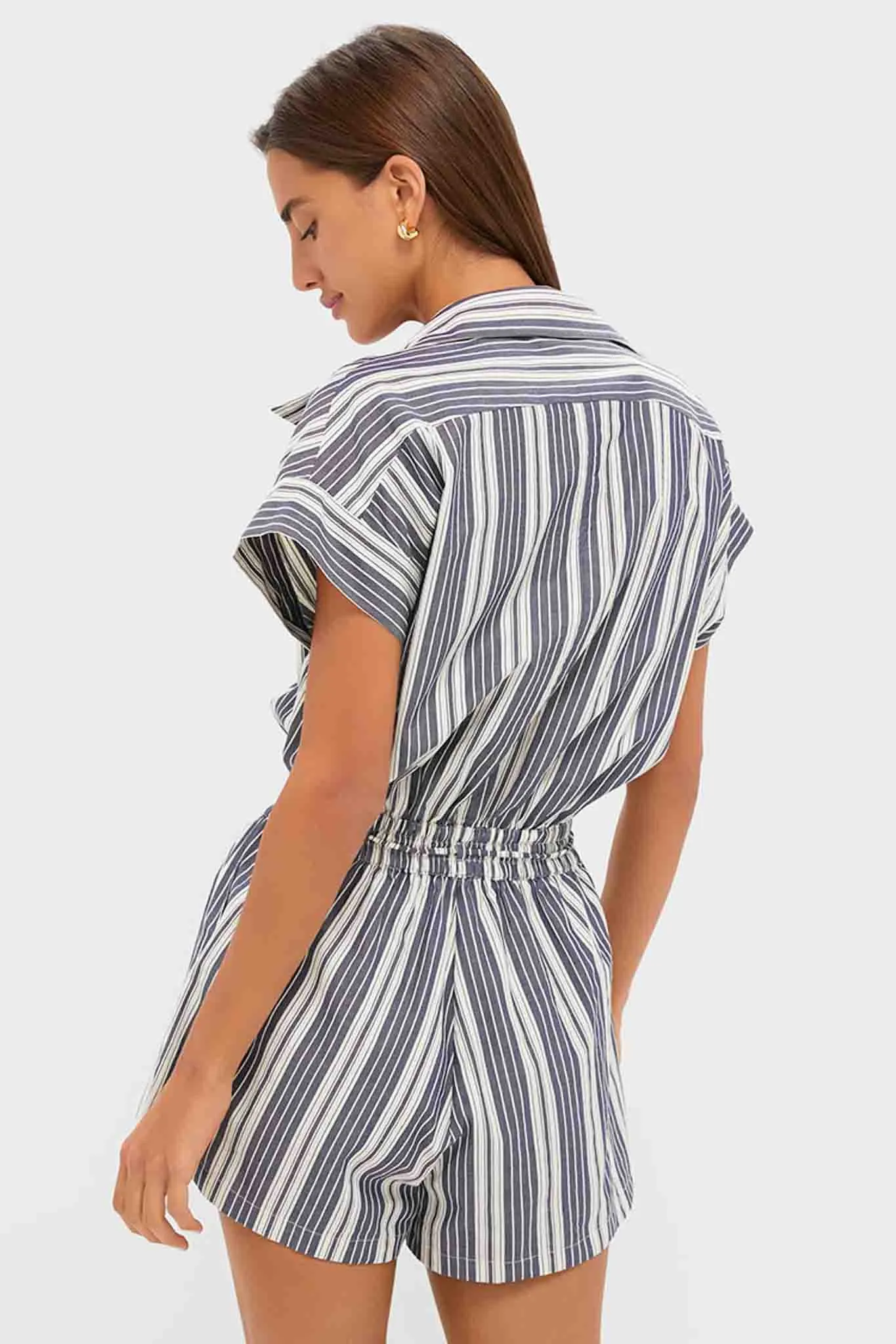Antique Navy Stripe Cyrene Jumpsuit sold by Tuckernuck product image thumbnail 4