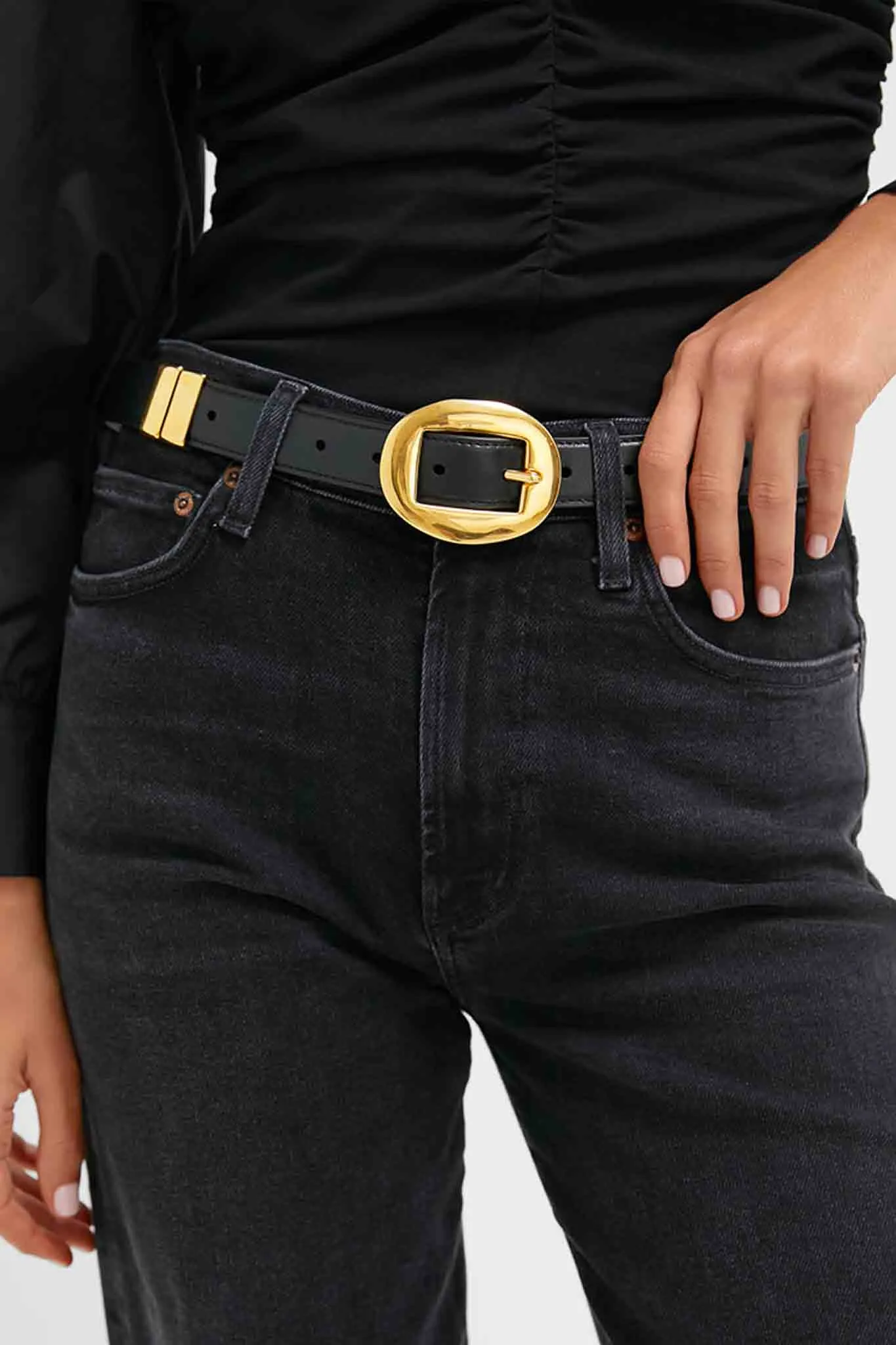 Black Vintage Brass Buckle Belt sold by Tuckernuck product image thumbnail 2