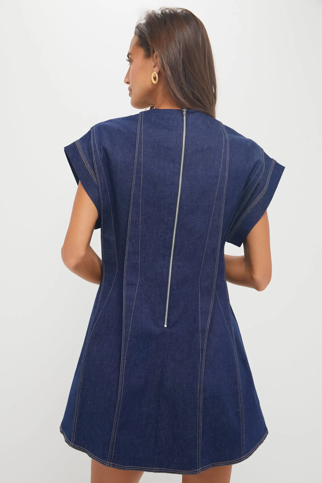 Dark Denim Blue Focul Dress sold by Tuckernuck product image thumbnail 4
