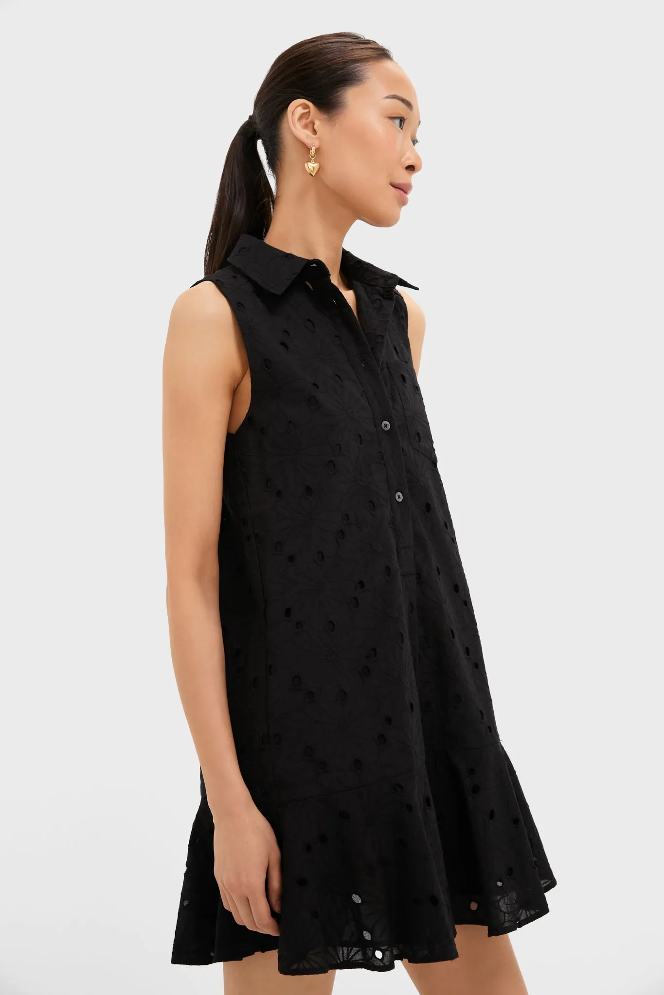 Black Floral Eyelet Sleeveless Callahan sold by Tuckernuck product image thumbnail 4
