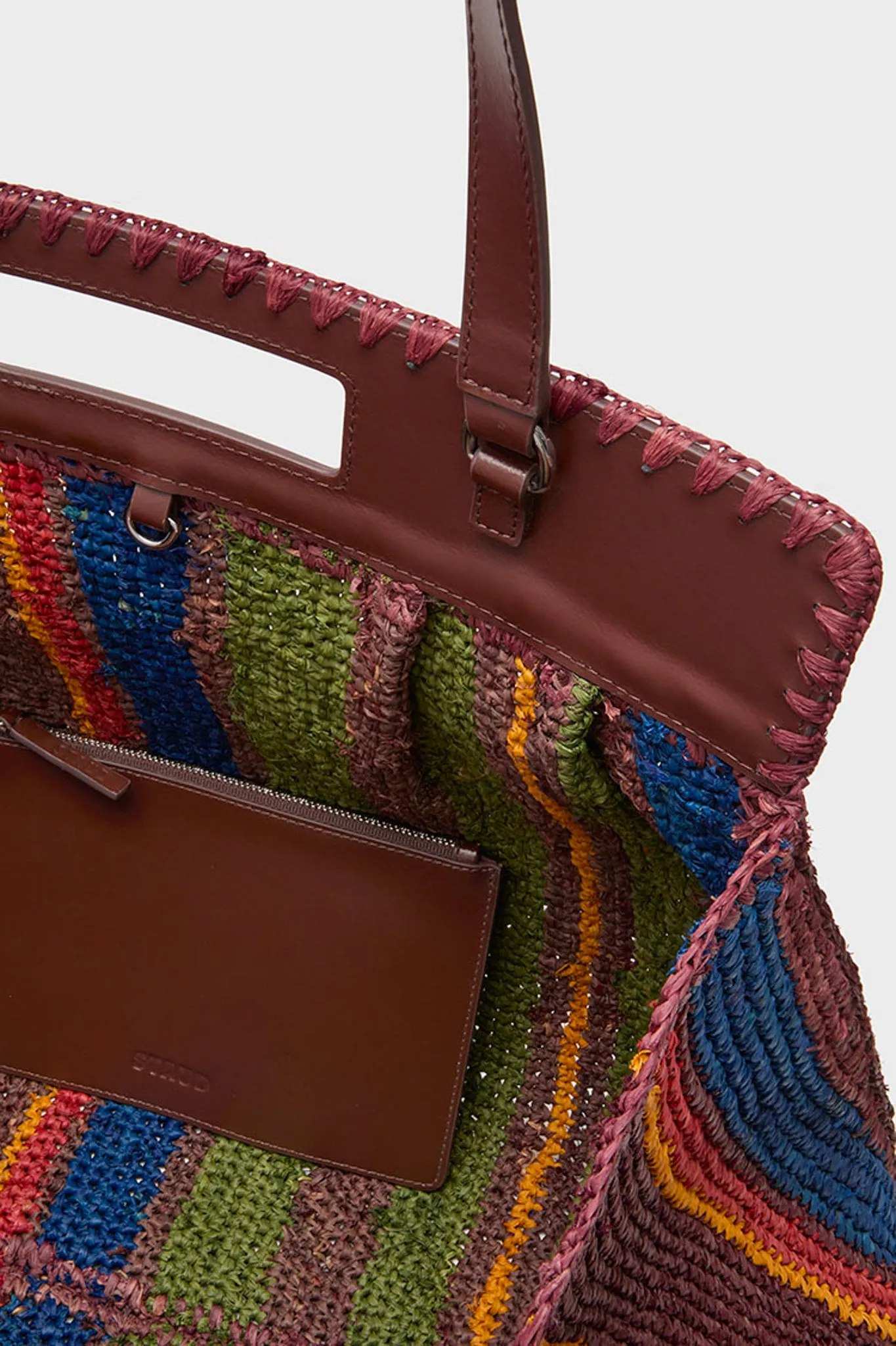 Jungle Stripe Raffia Rue Tote Bag sold by Tuckernuck product image thumbnail 5
