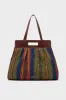 Jungle Stripe Raffia Rue Tote Bag sold by Tuckernuck