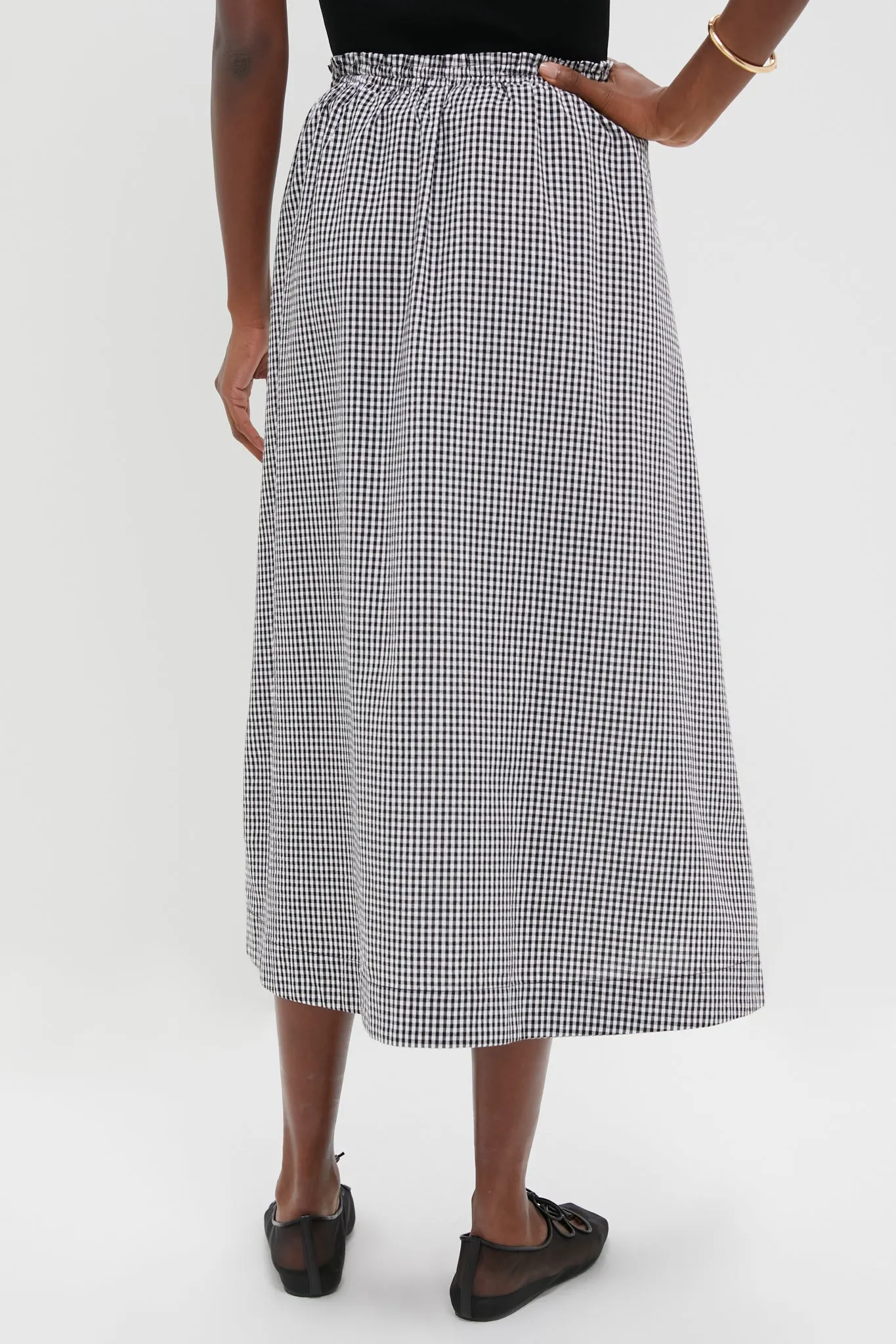 Black Gingham Athena Skirt sold by Tuckernuck product image thumbnail 4