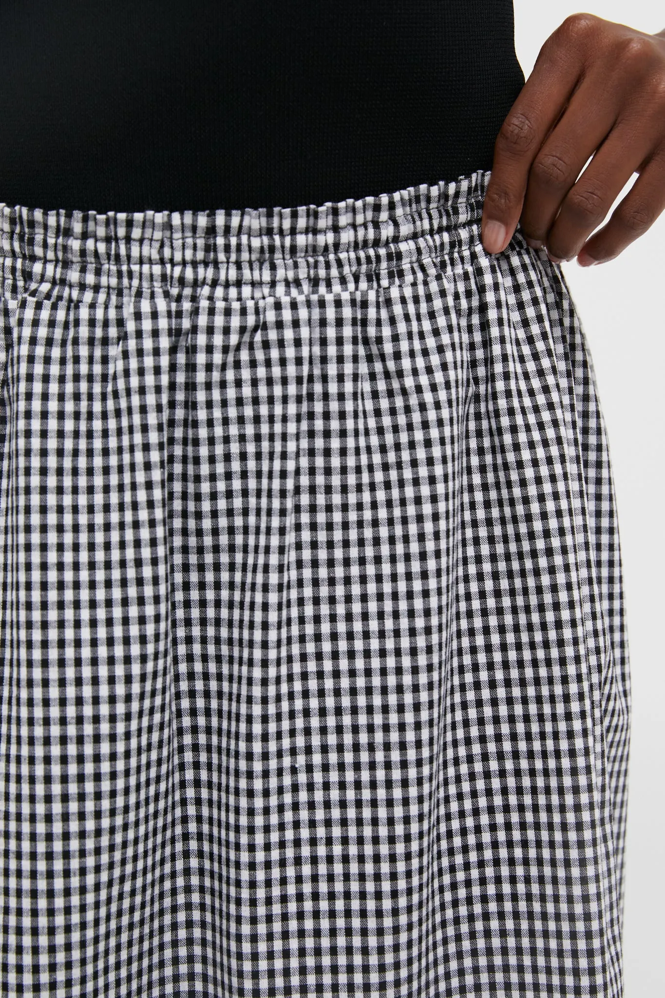 Black Gingham Athena Skirt sold by Tuckernuck product image thumbnail 5