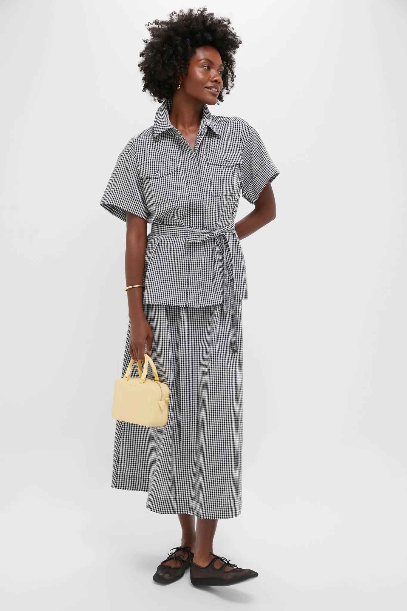 Black Gingham Athena Skirt sold by Tuckernuck product image thumbnail 2