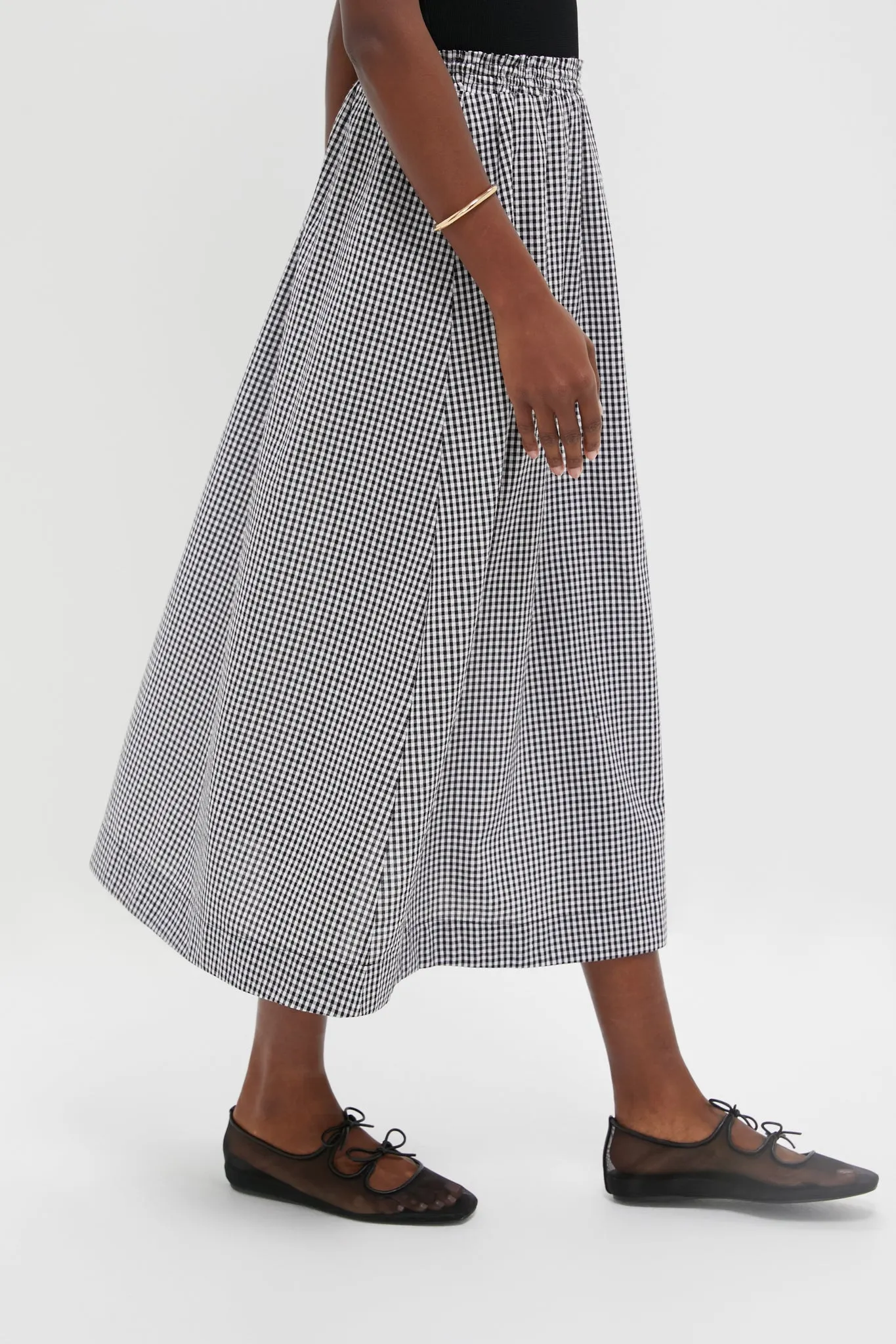 Black Gingham Athena Skirt sold by Tuckernuck product image thumbnail 3