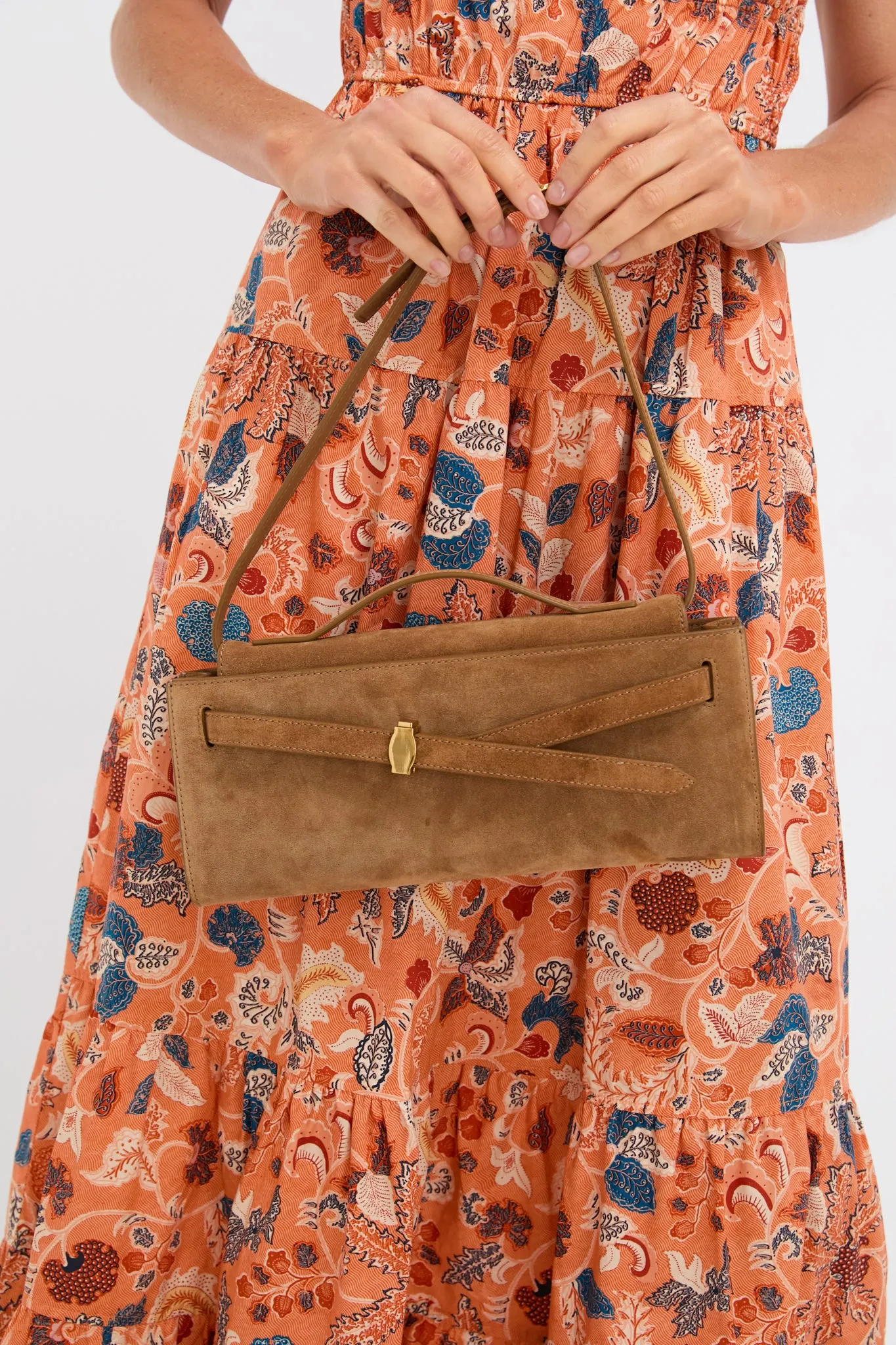 Acorn Suede Veronica Beard Dash Clutch sold by Tuckernuck product image thumbnail 4