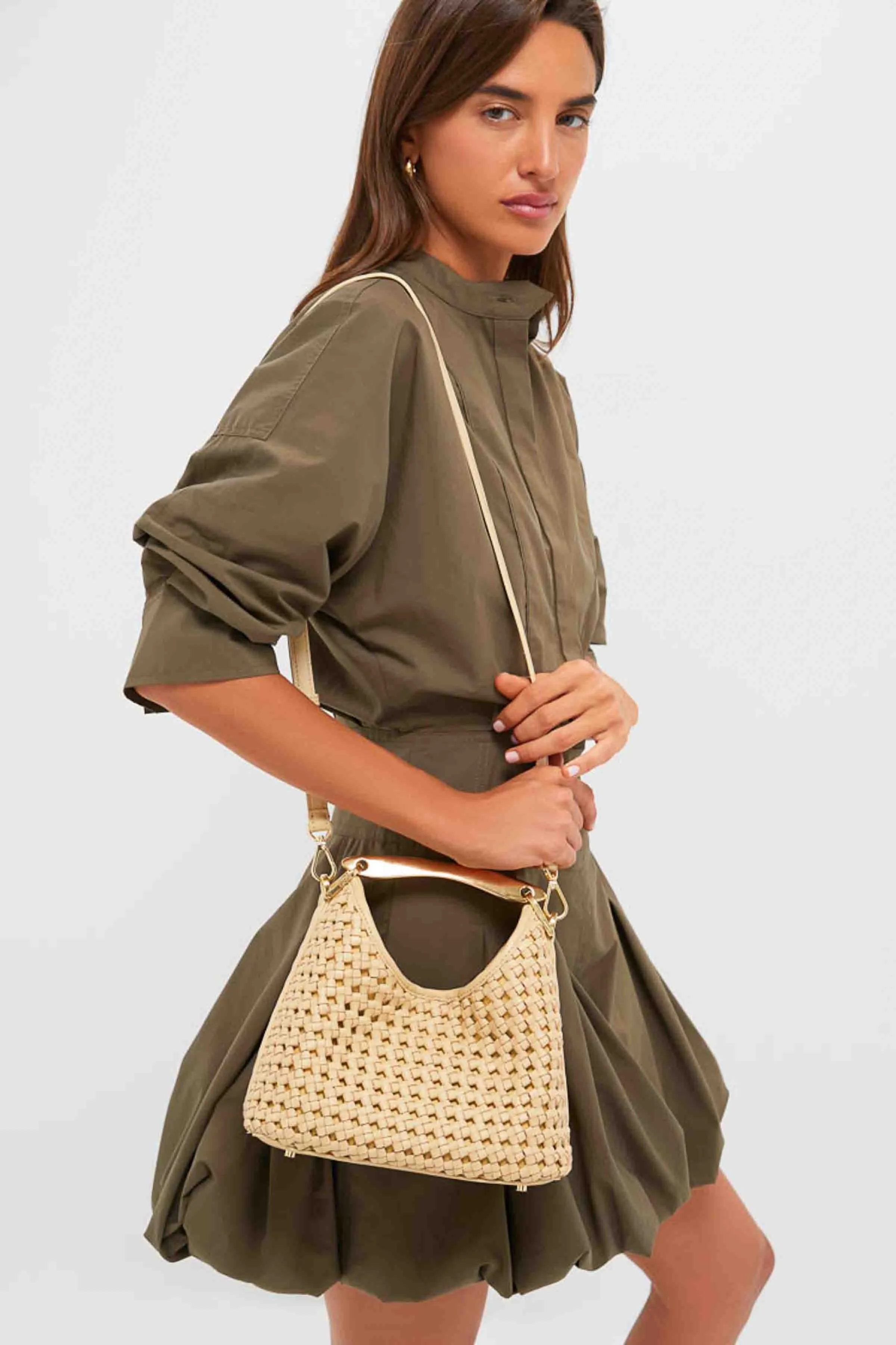 Butter Woven Leather Small Boomerang Bag sold by Tuckernuck product image thumbnail 4