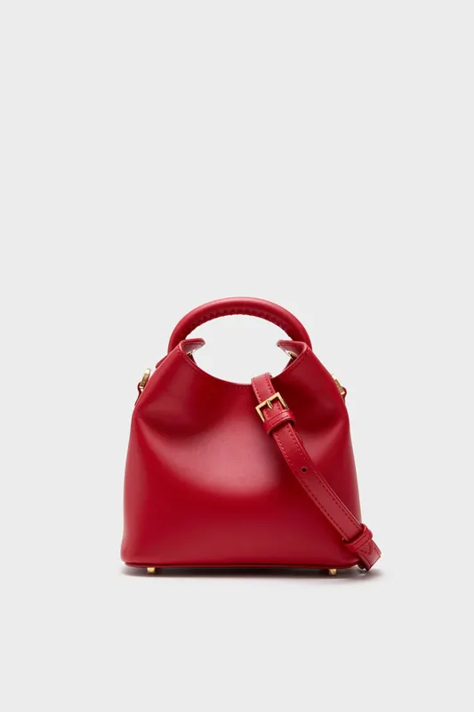Red Leather Madeleine Bag sold by Tuckernuck