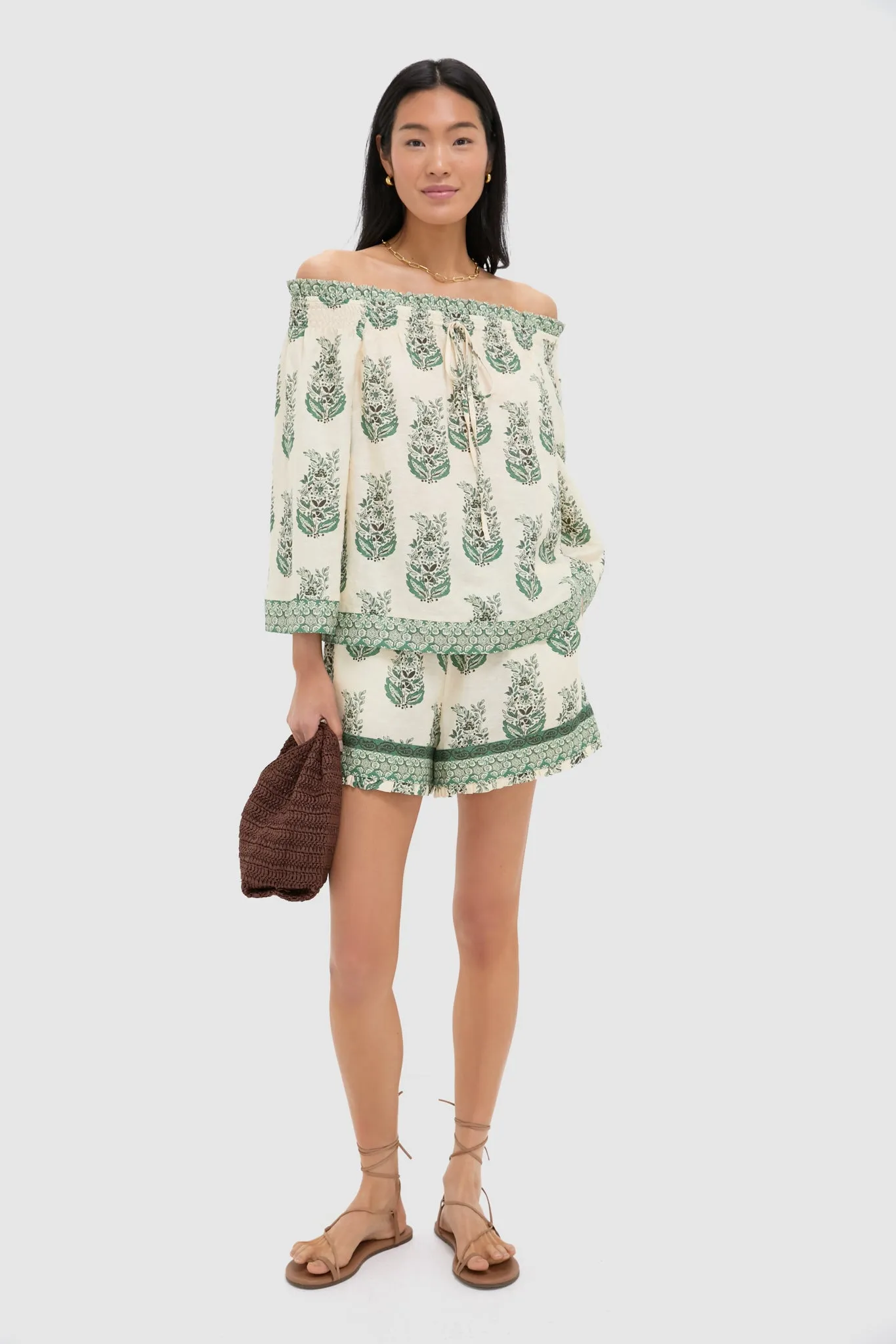 Jade Terrace Cotton Linen Clemence Shorts sold by Tuckernuck product image thumbnail 2