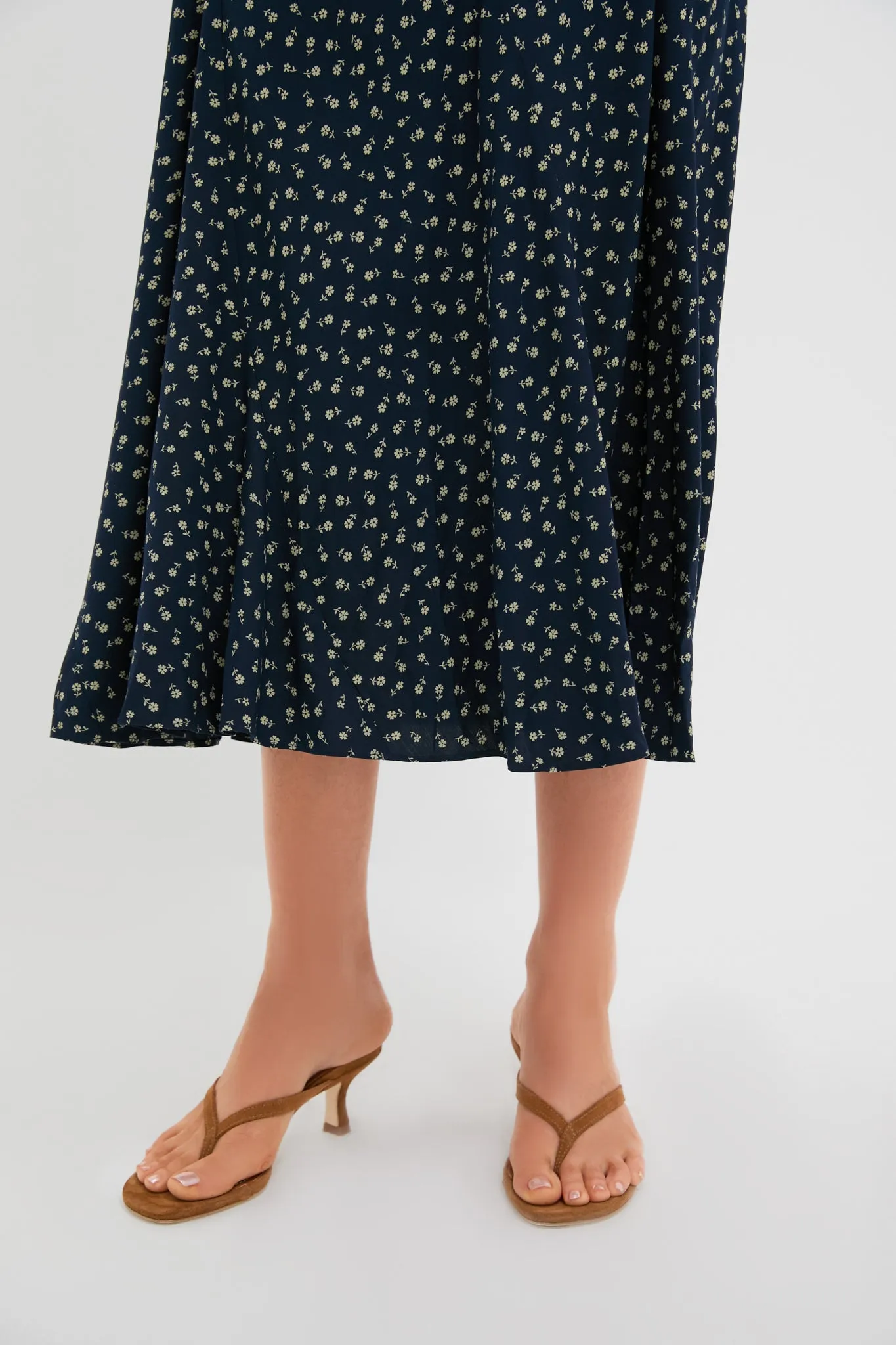 Midnight Daisy Printed Vintage Woven Sweetheart Sleeveless A-Line Dress sold by Tuckernuck product image thumbnail 5