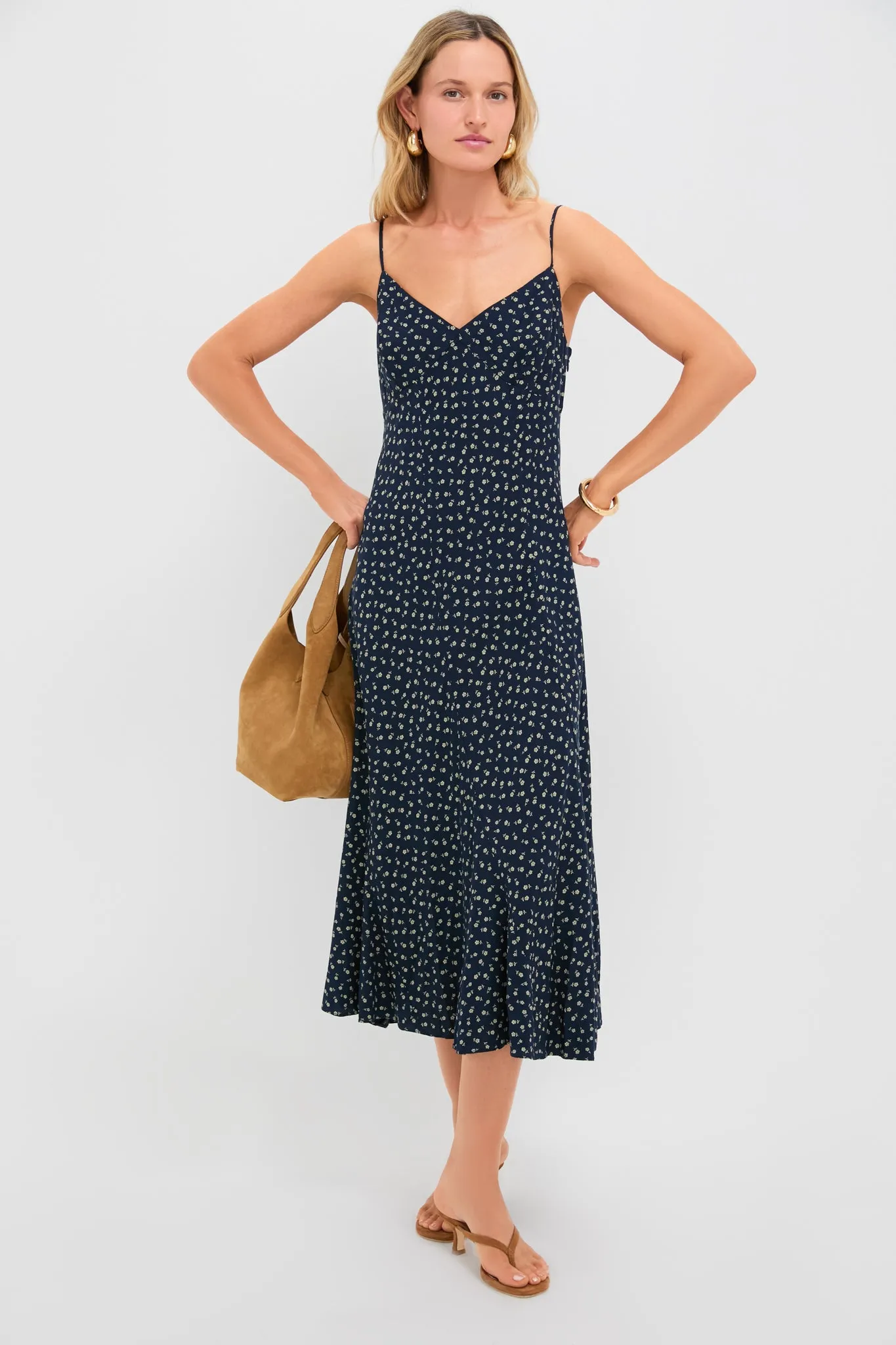 Midnight Daisy Printed Vintage Woven Sweetheart Sleeveless A-Line Dress sold by Tuckernuck product image thumbnail 2