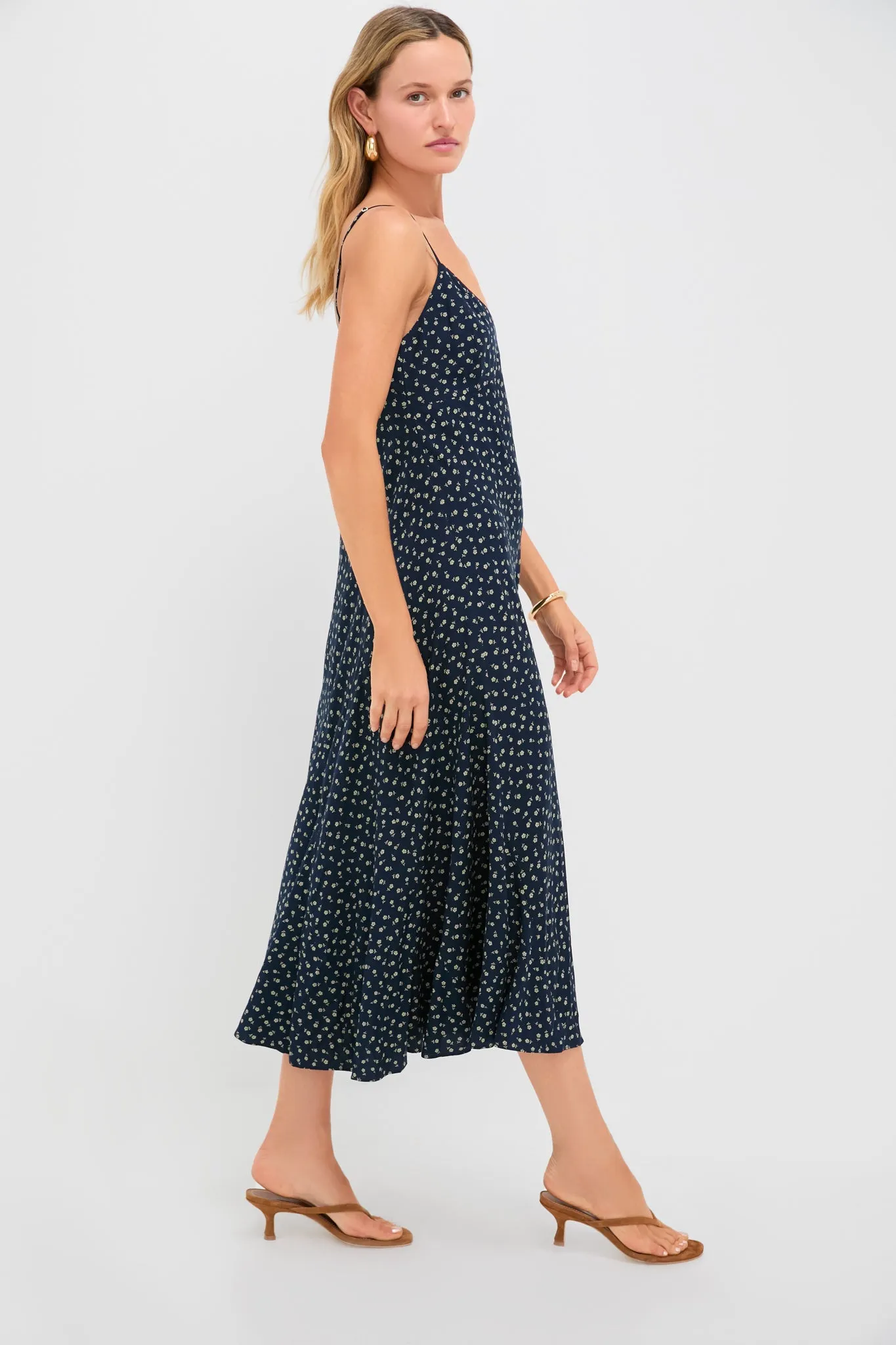 Midnight Daisy Printed Vintage Woven Sweetheart Sleeveless A-Line Dress sold by Tuckernuck product image thumbnail 3