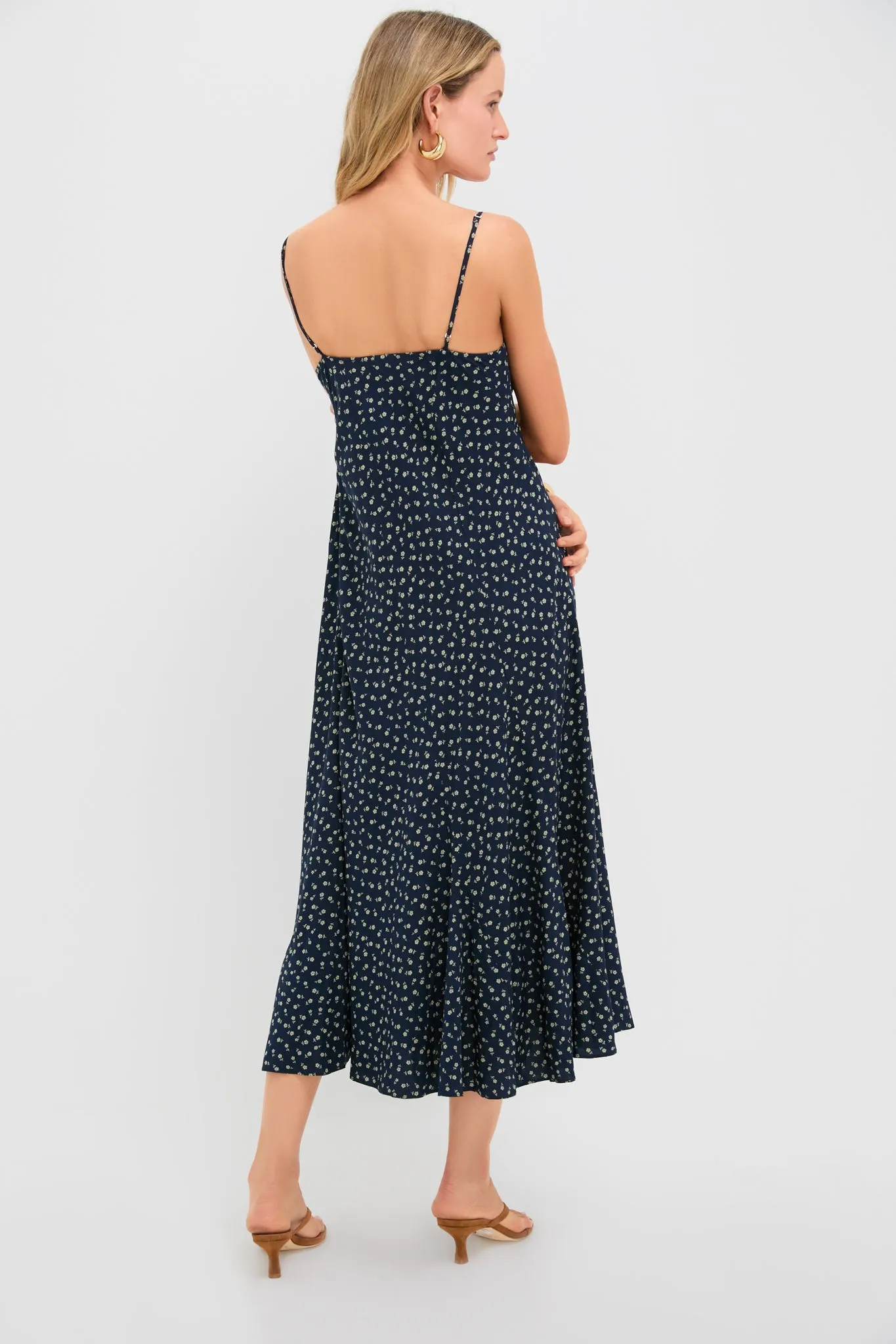 Midnight Daisy Printed Vintage Woven Sweetheart Sleeveless A-Line Dress sold by Tuckernuck product image thumbnail 4