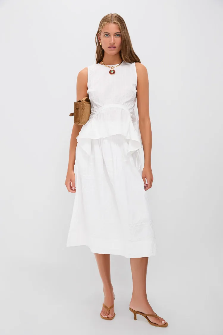 White Camden Cotton Poplin Midi Skirt sold by Tuckernuck product image thumbnail 2