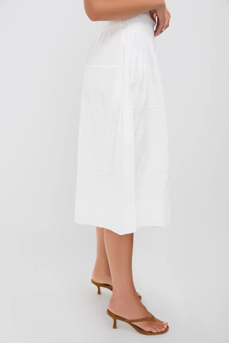 White Camden Cotton Poplin Midi Skirt sold by Tuckernuck product image thumbnail 3