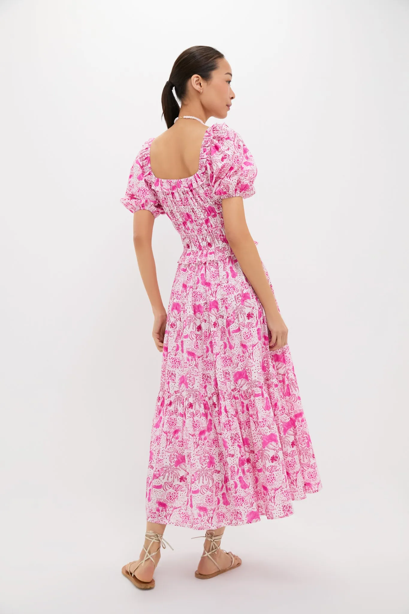 Pink Anaplois Percy Midi Dress sold by Tuckernuck product image thumbnail 4