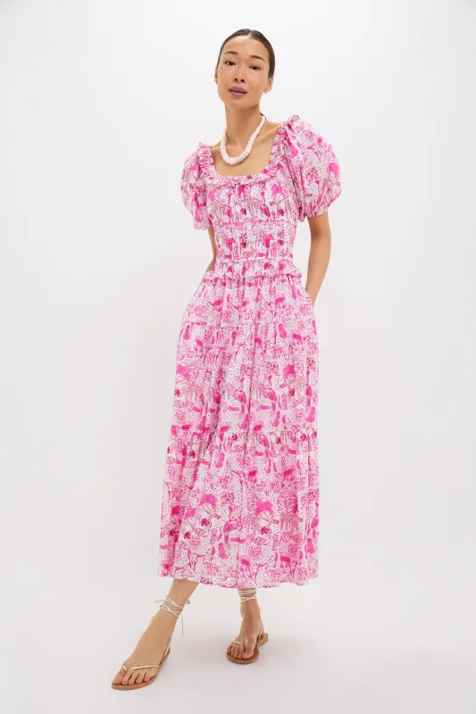 Pink Anaplois Percy Midi Dress sold by Tuckernuck