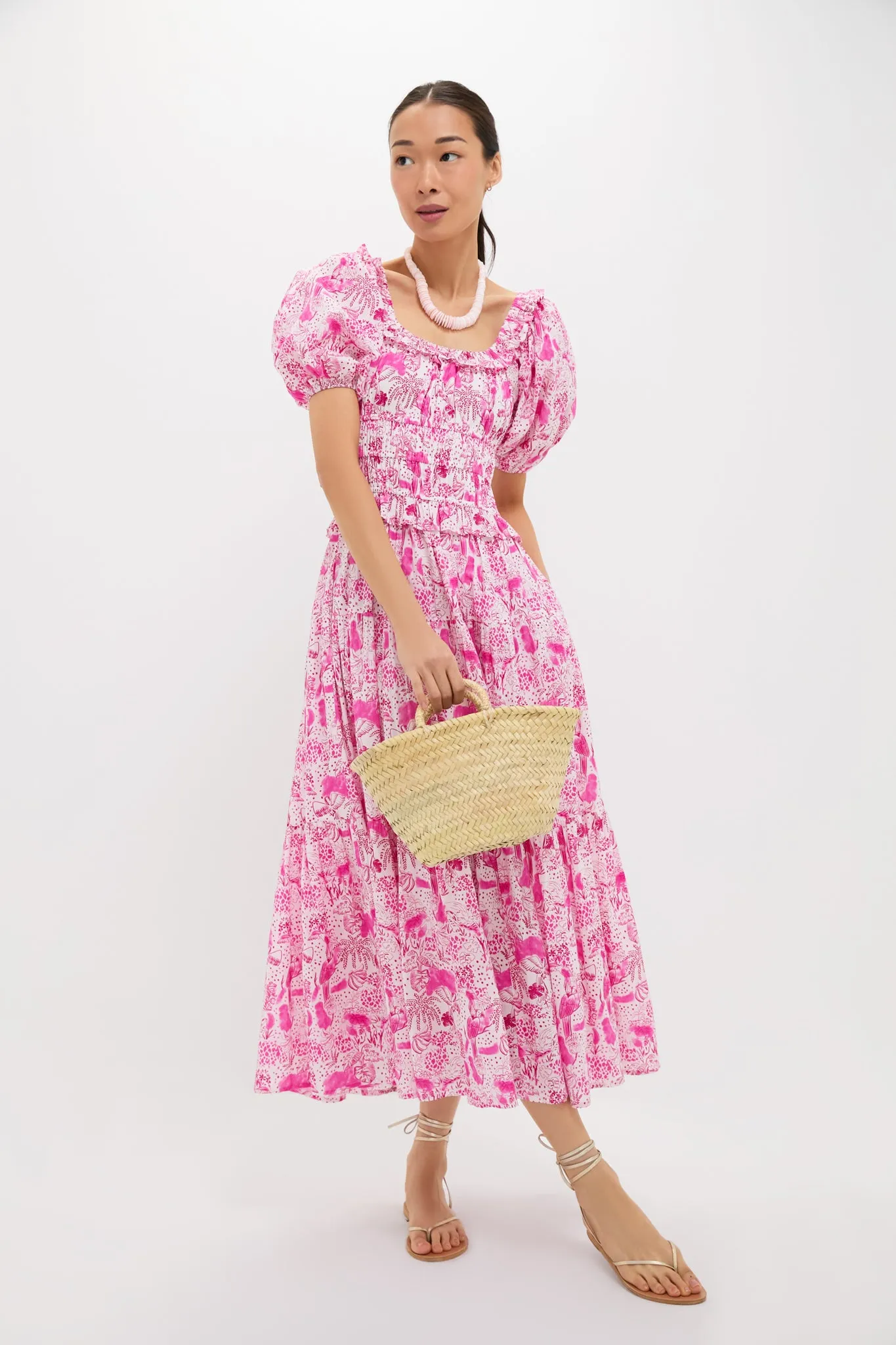 Pink Anaplois Percy Midi Dress sold by Tuckernuck product image thumbnail 2