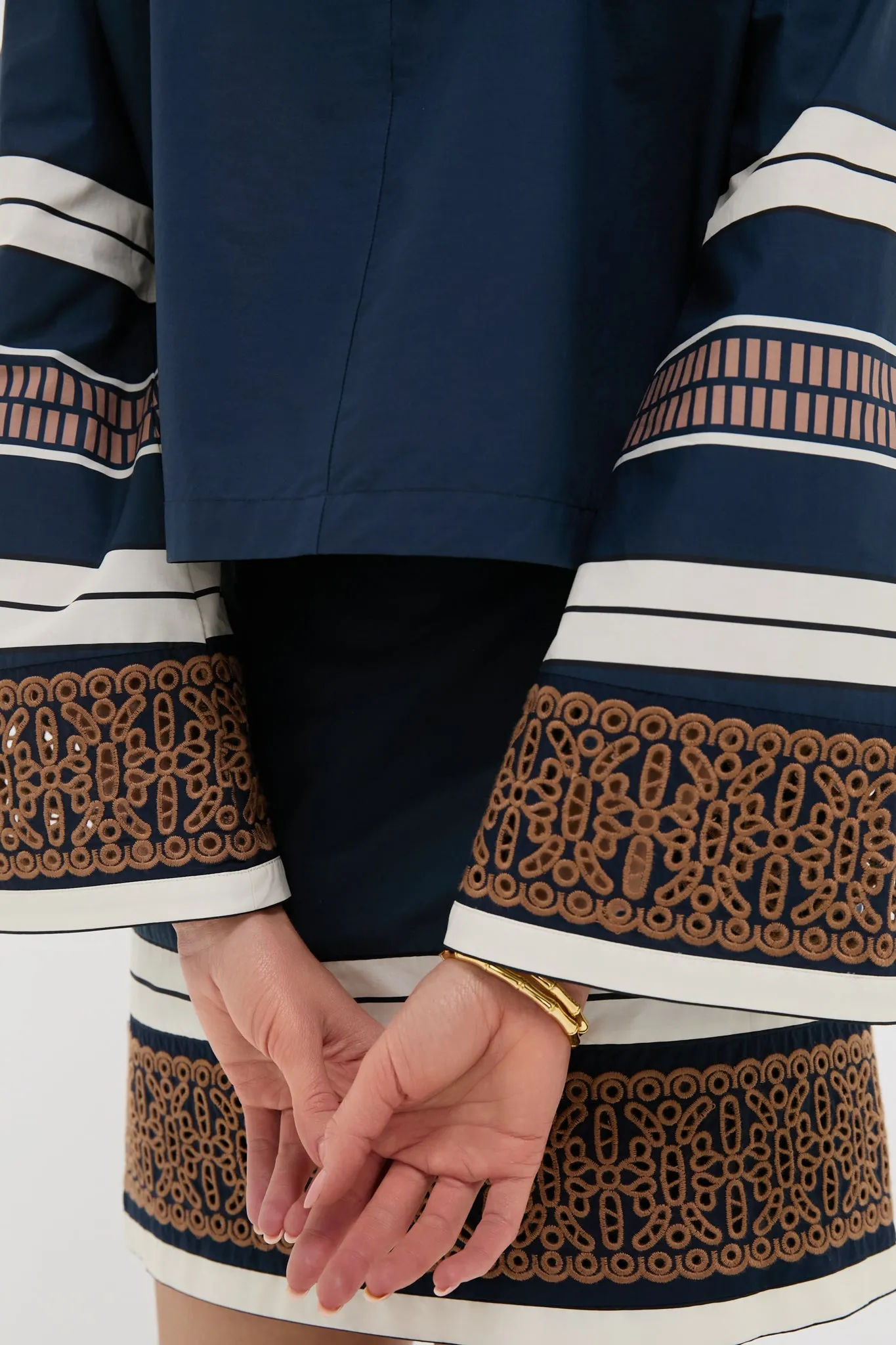 Riverside Stripe Cotton Eyelet Maxine Top sold by Tuckernuck product image thumbnail 5