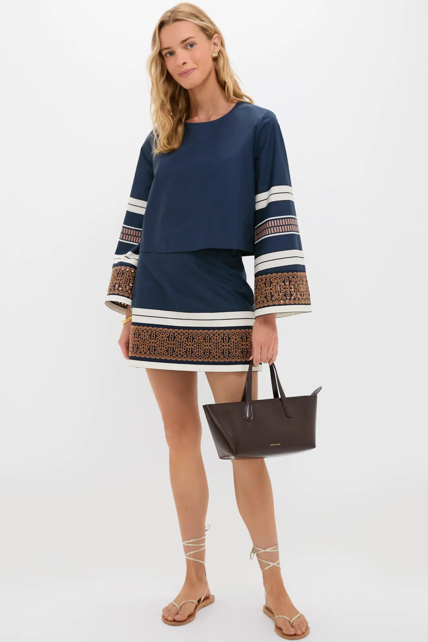 Riverside Stripe Cotton Eyelet Maxine Top sold by Tuckernuck product image thumbnail 2