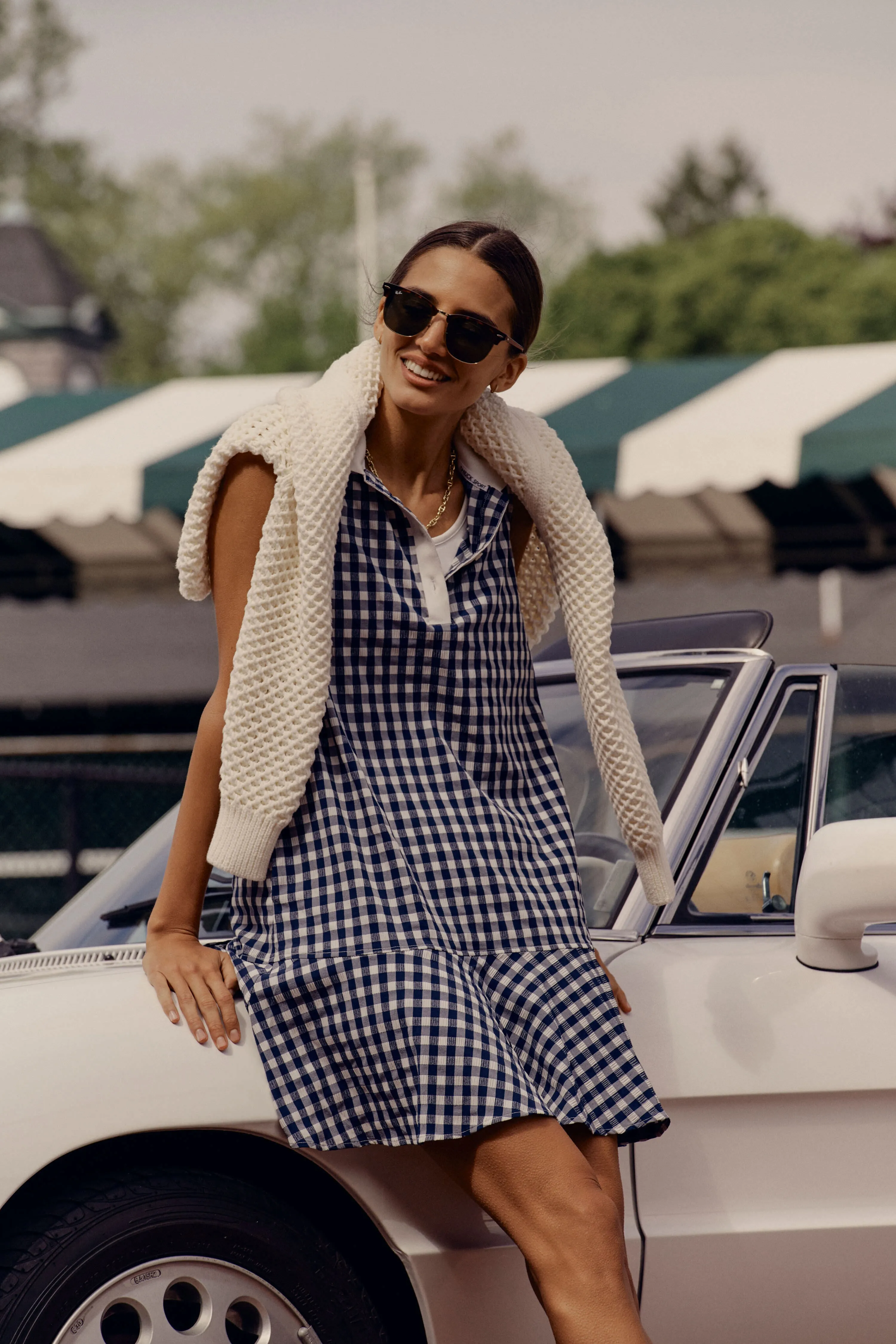 Navy Gingham Sleeveless May Golf Dress sold by Tuckernuck product image thumbnail 2