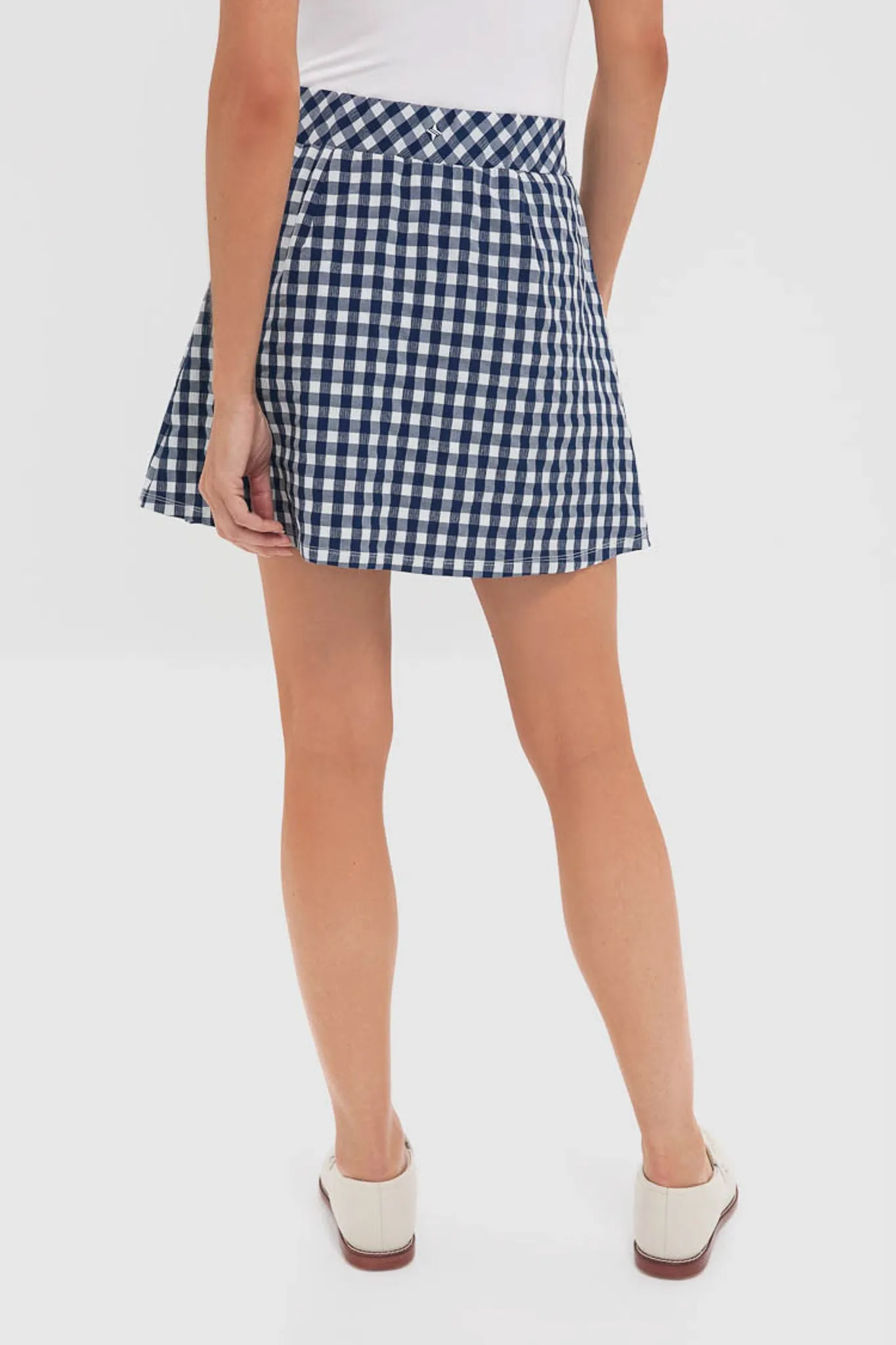 Navy Gingham 16 Inch Park Golf Skirt sold by Tuckernuck product image thumbnail 4