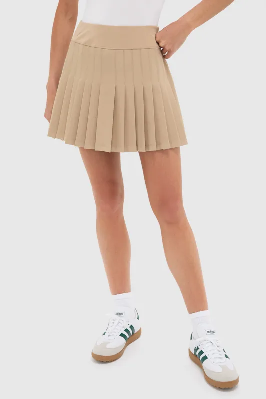 Khaki 15 Inch Williams Tennis Skirt sold by Tuckernuck
