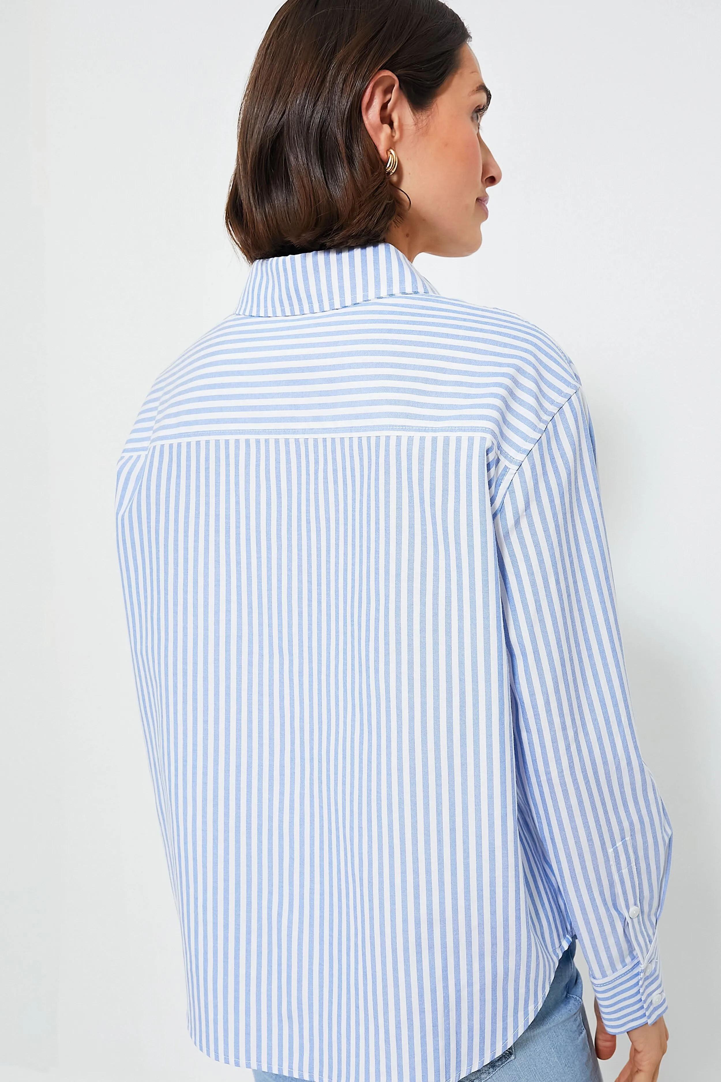 Light Blue Stripe Nadine Boyfriend Button Down sold by Tuckernuck product image thumbnail 5