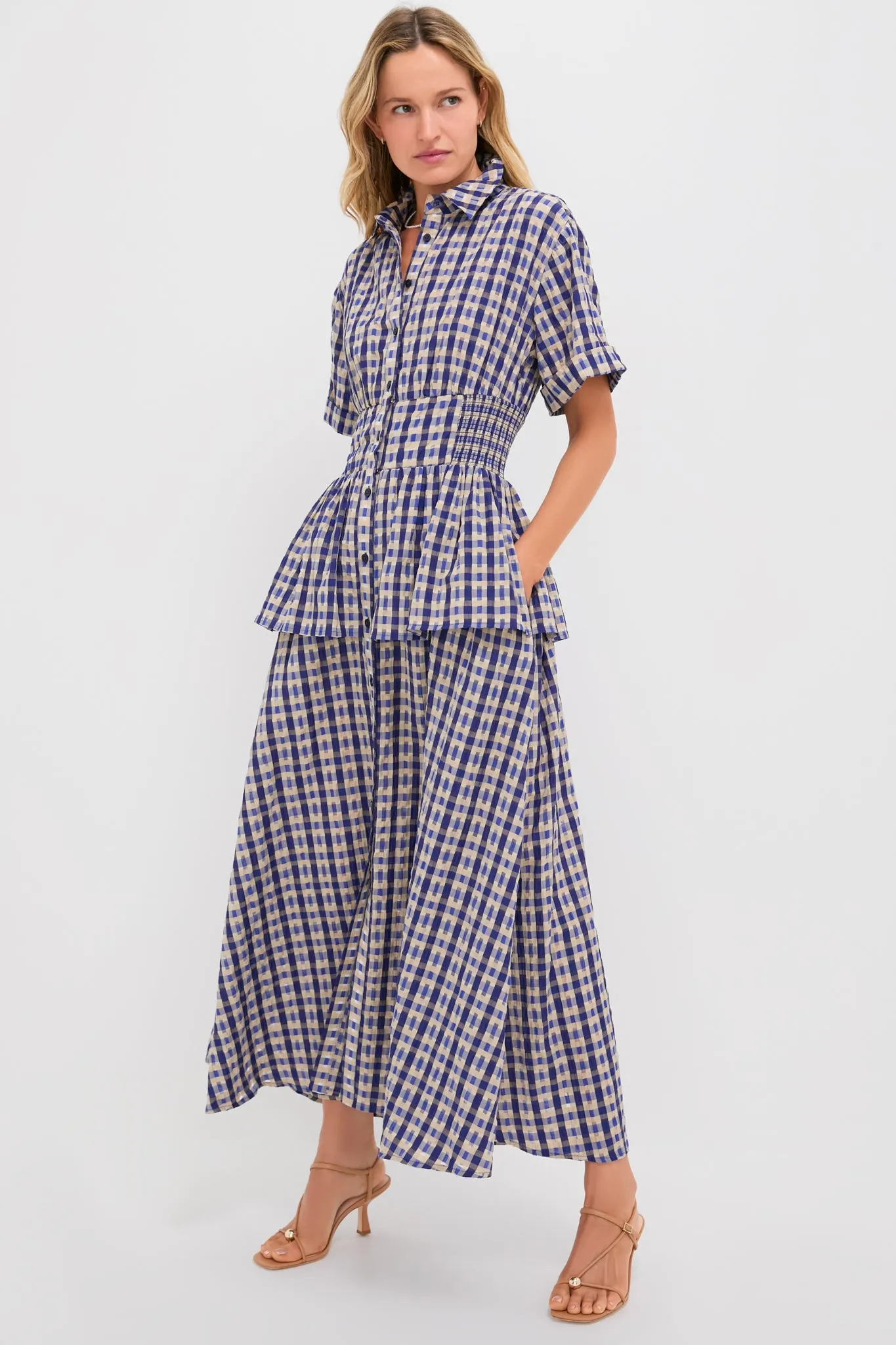 Navy Check Boogie Woogie Bugle Boy Dress sold by Tuckernuck