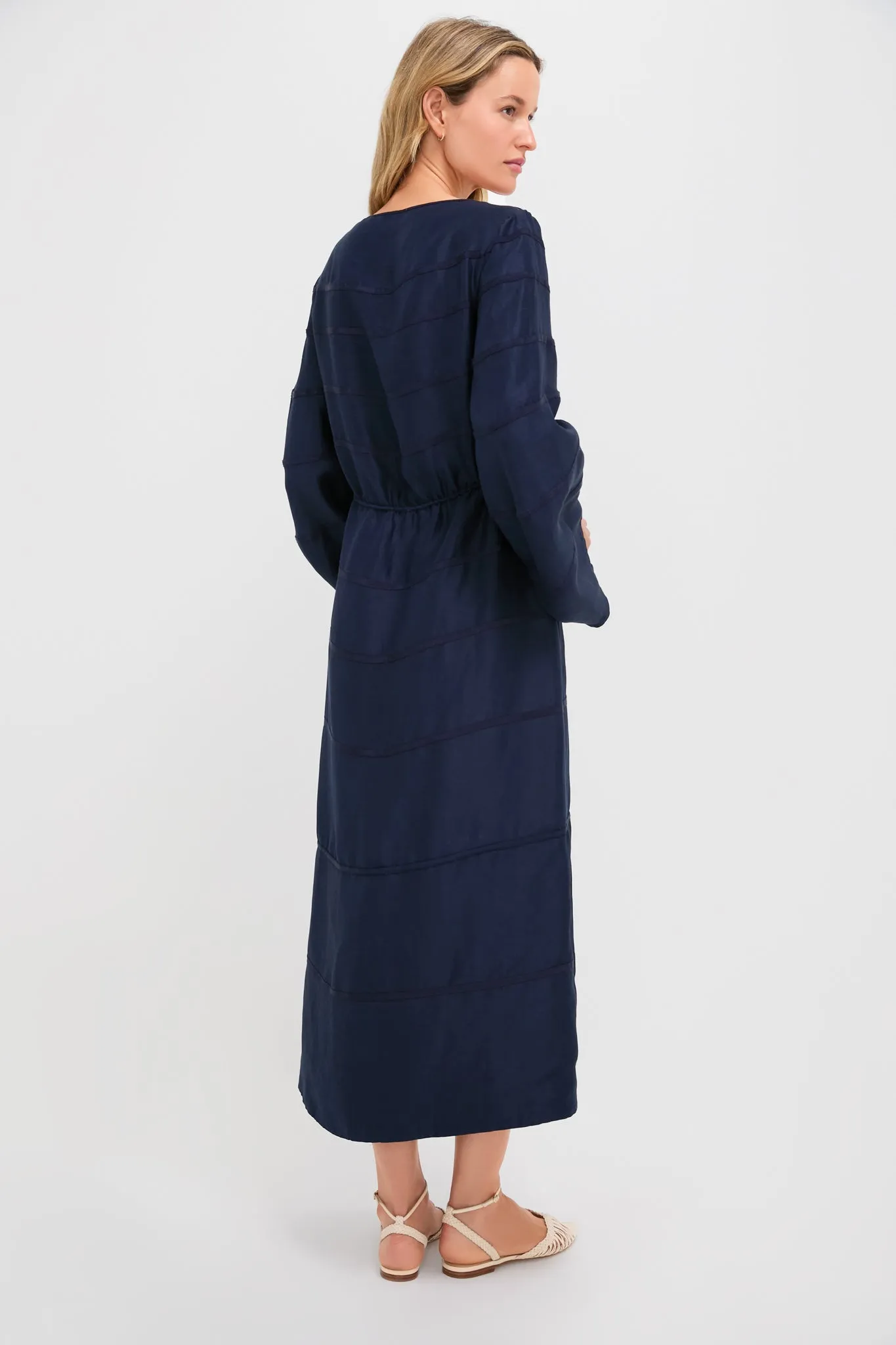 Navy Ribbon Caftan Dress sold by Tuckernuck product image thumbnail 4