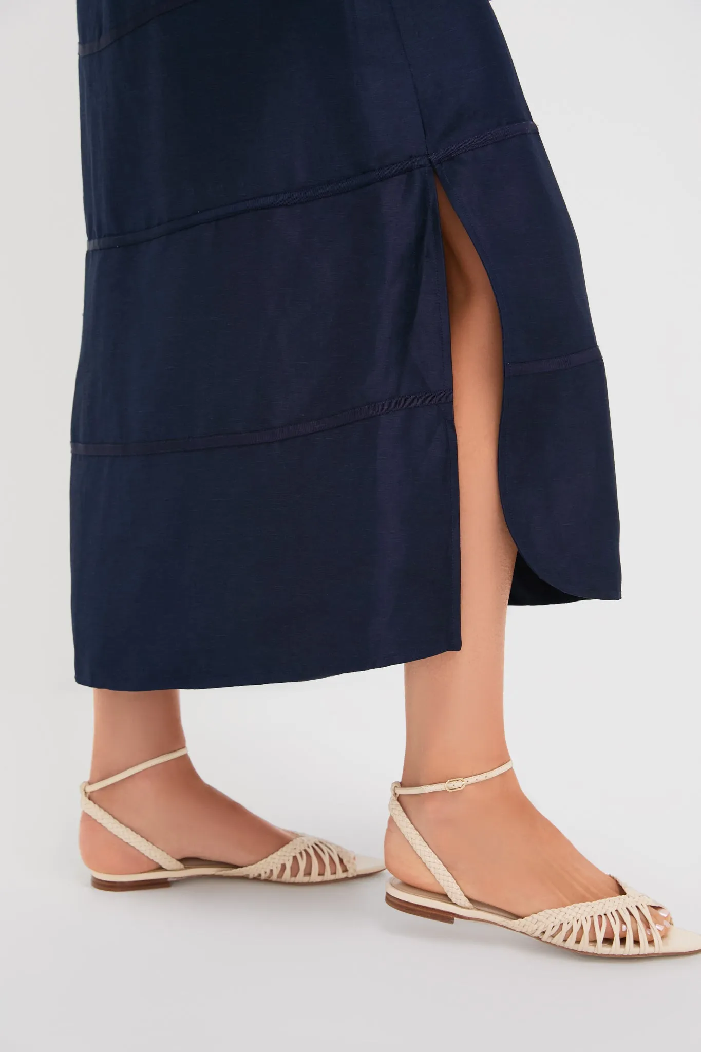 Navy Ribbon Caftan Dress sold by Tuckernuck product image thumbnail 5