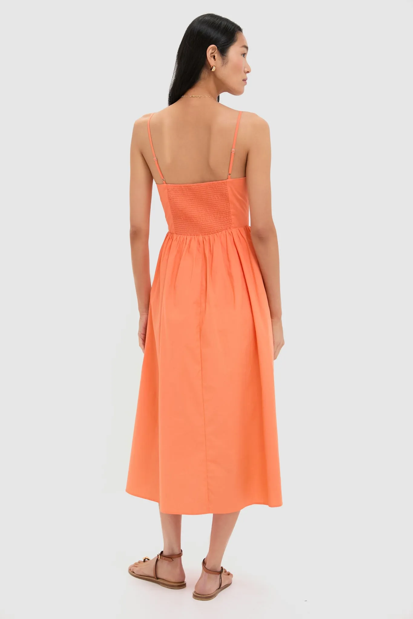 Orange V-Neck Midi Dress sold by Tuckernuck product image thumbnail 4