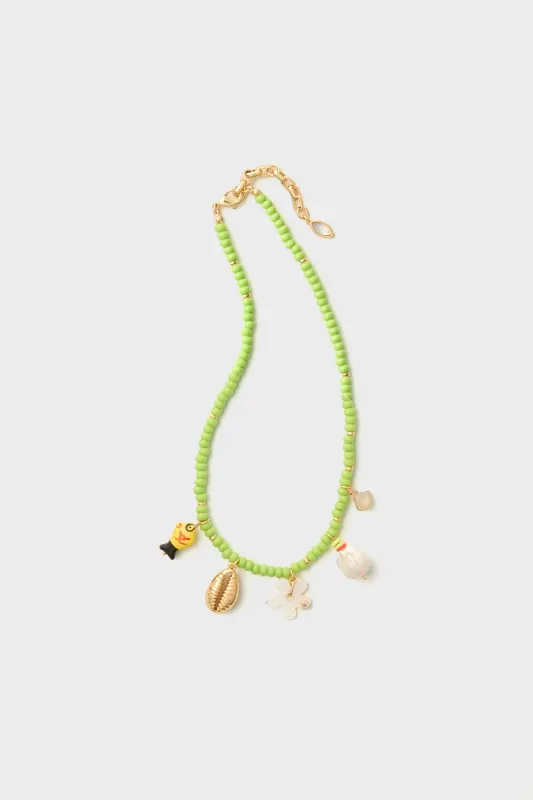 Green Romy Charm Necklace sold by Tuckernuck