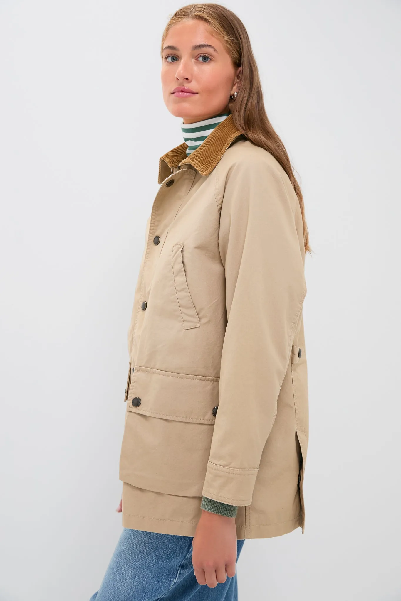 Vintage Khaki Cotton Woven Field Jacket sold by Tuckernuck product image thumbnail 3