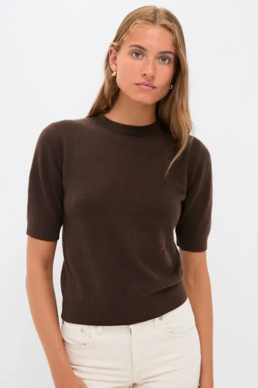 Chocolate Cashmere Short Sleeve Crewneck sold by Tuckernuck