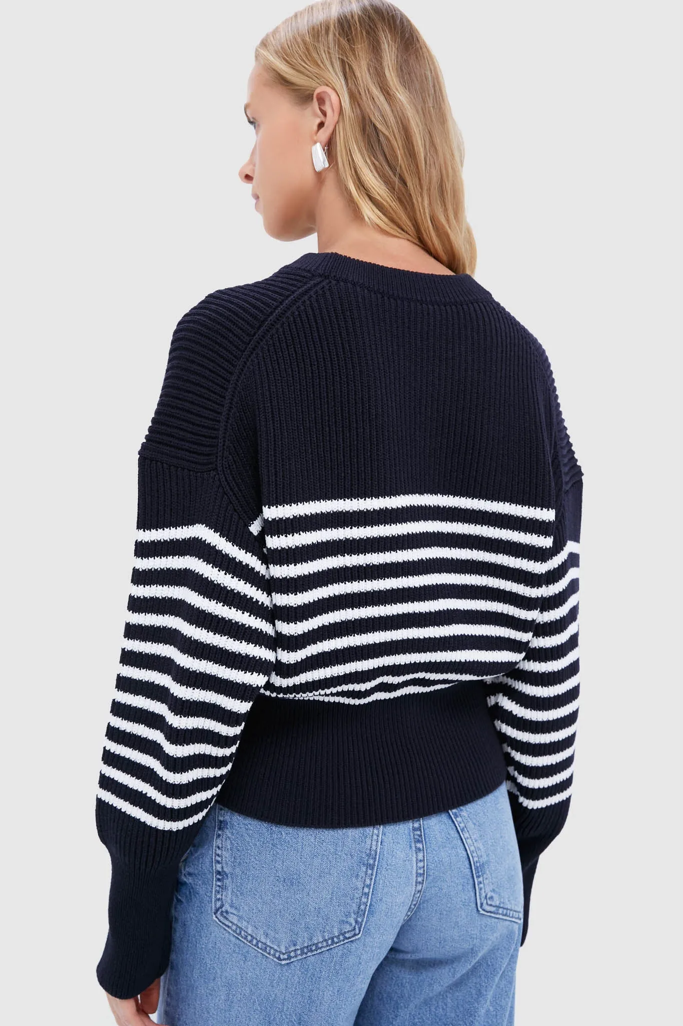 Berry Blue and White Striped Tanessa Sweater sold by Tuckernuck product image thumbnail 4