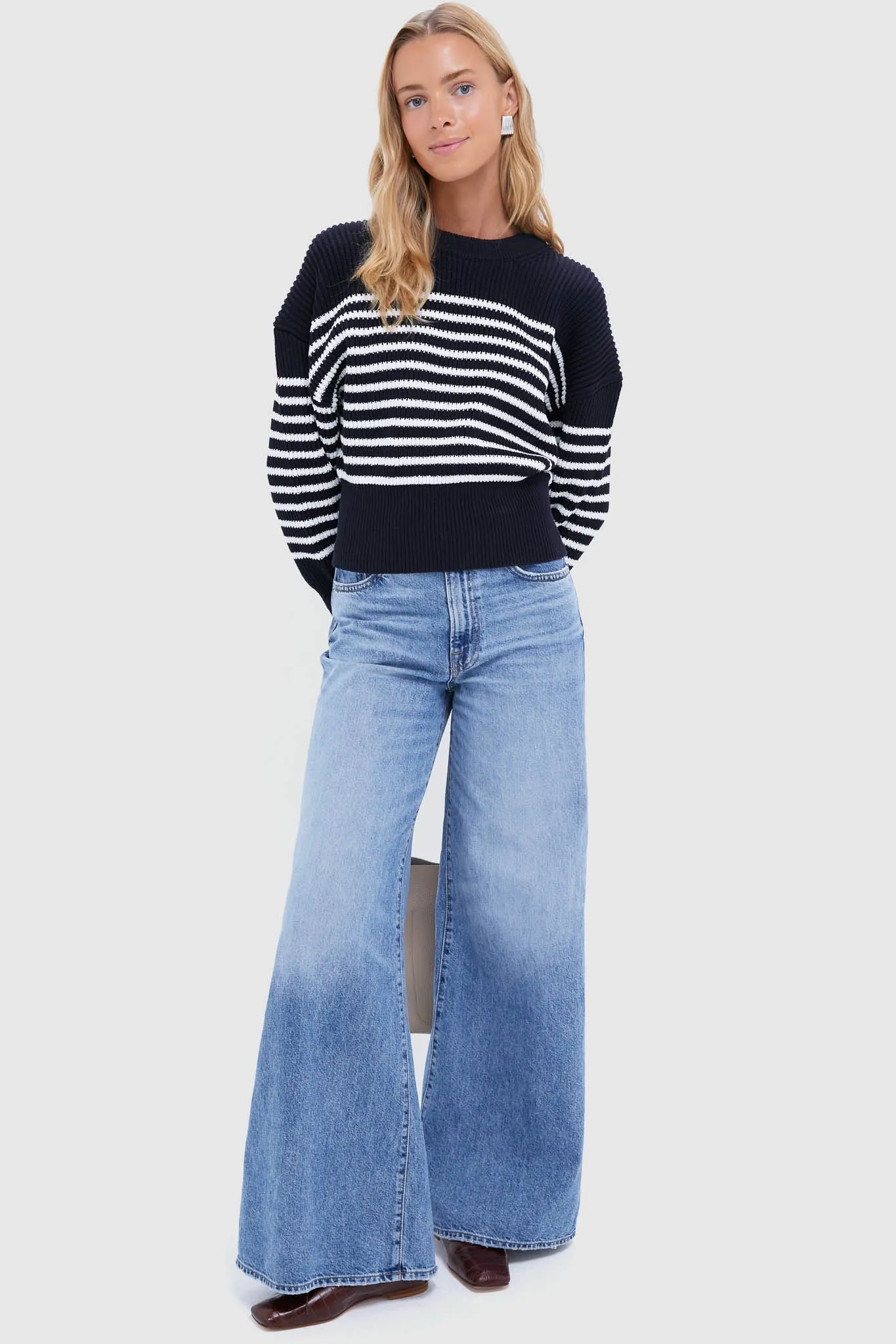 Berry Blue and White Striped Tanessa Sweater sold by Tuckernuck product image thumbnail 2