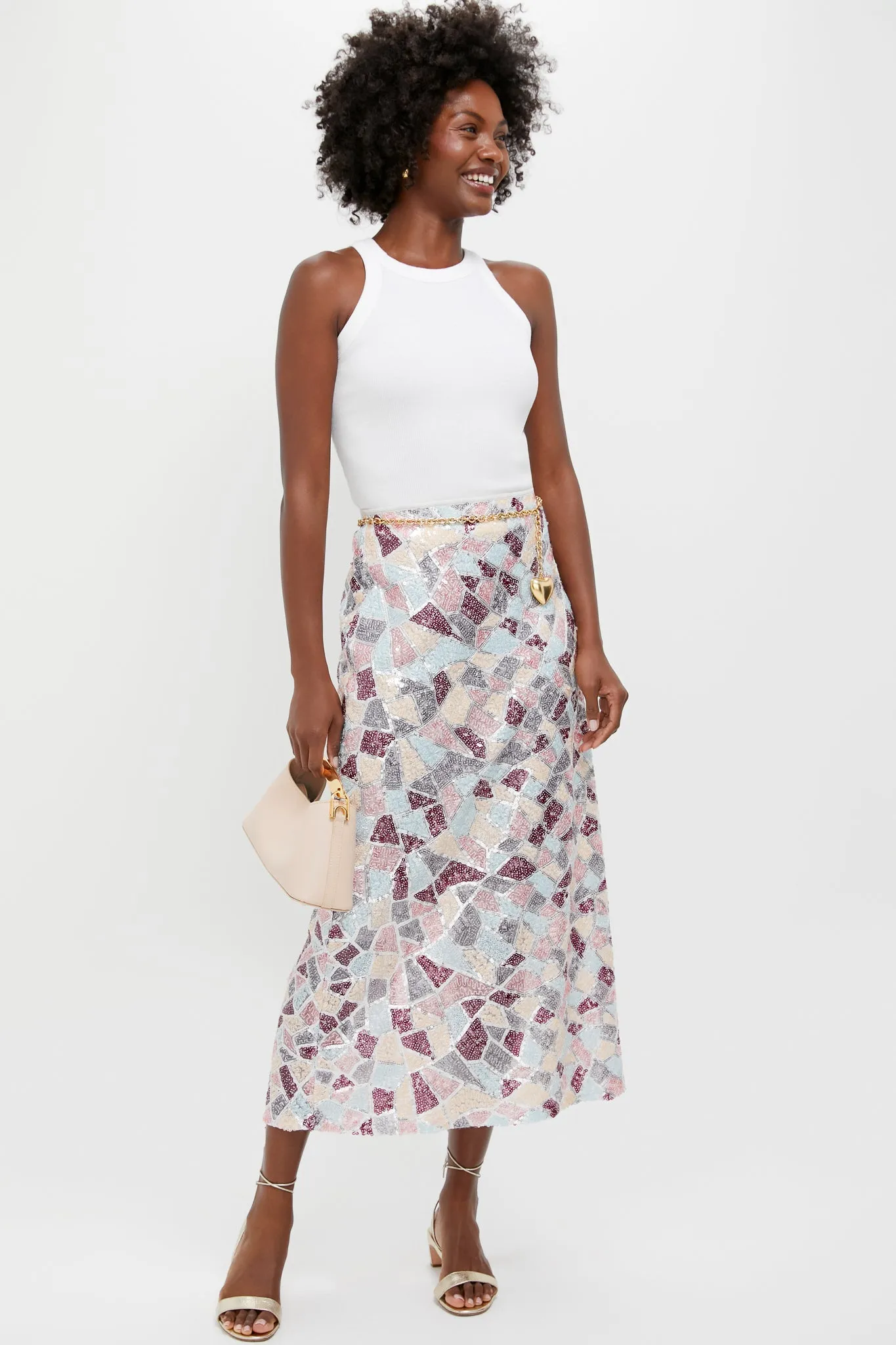 Sequin Flare Arden Maxi Skirt sold by Tuckernuck product image thumbnail 2