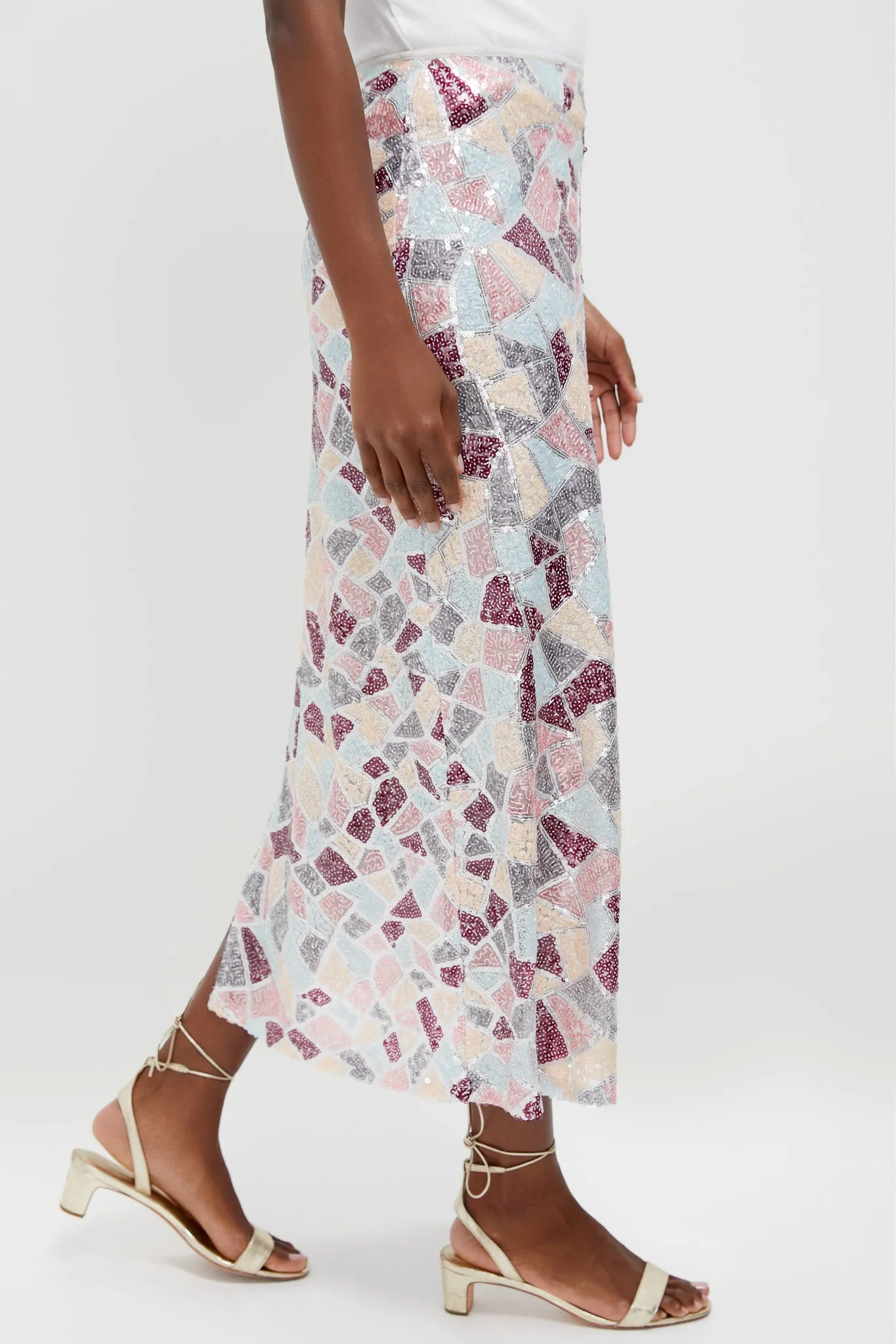 Sequin Flare Arden Maxi Skirt sold by Tuckernuck product image thumbnail 3