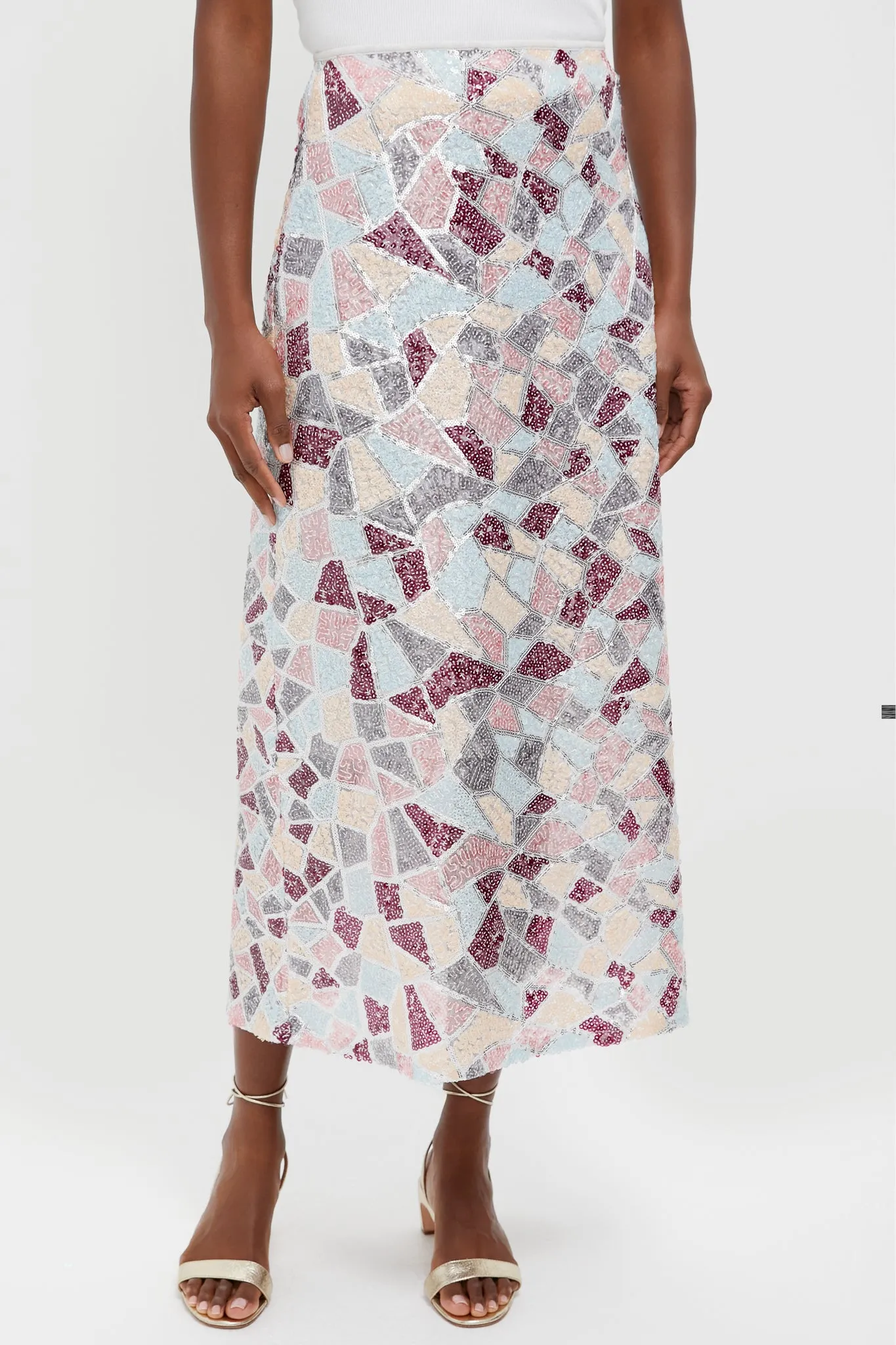 Sequin Flare Arden Maxi Skirt sold by Tuckernuck