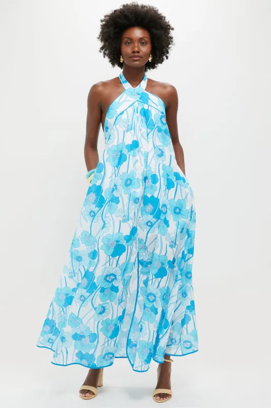 Flowers Waves Maui Halter Midi Dress sold by Tuckernuck