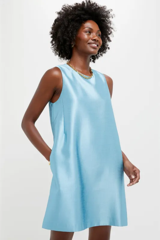 Robin's Egg Blue Dupioni Marlowe Dress sold by Tuckernuck