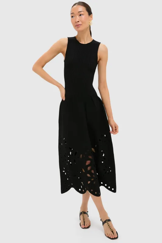 Noir Rosaline Sleeveless Drop Waist Knit Midi Dress sold by Tuckernuck