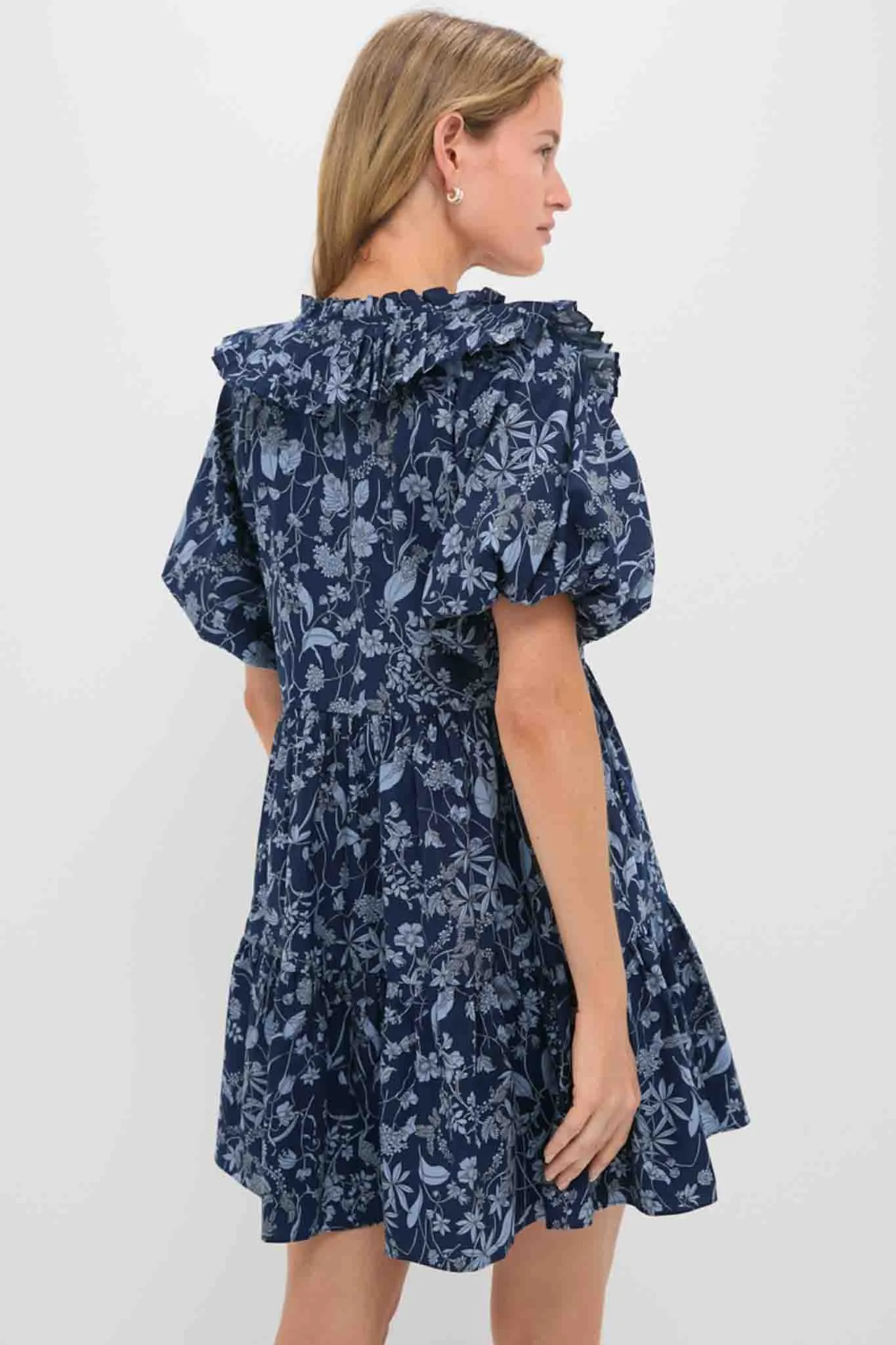 Blue Floral Samson Mini Dress sold by Tuckernuck product image thumbnail 4