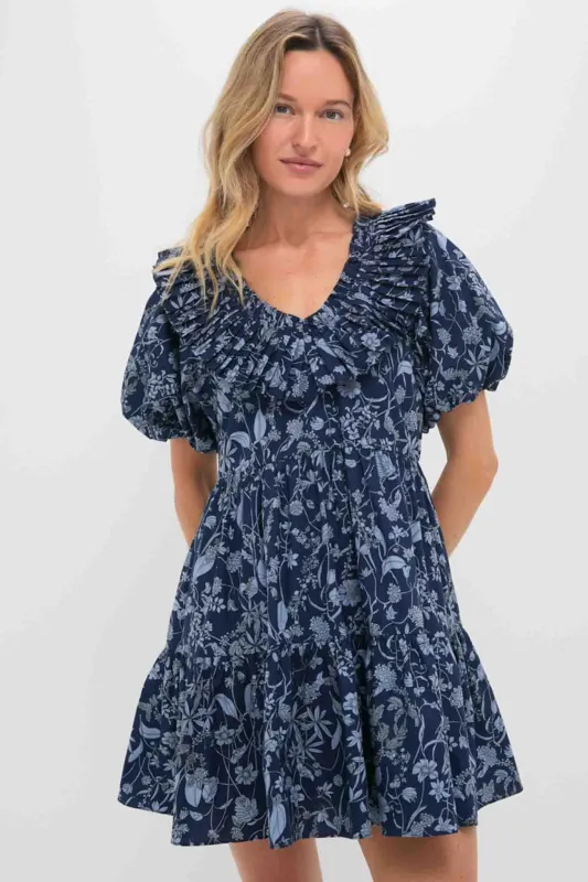 Blue Floral Samson Mini Dress sold by Tuckernuck