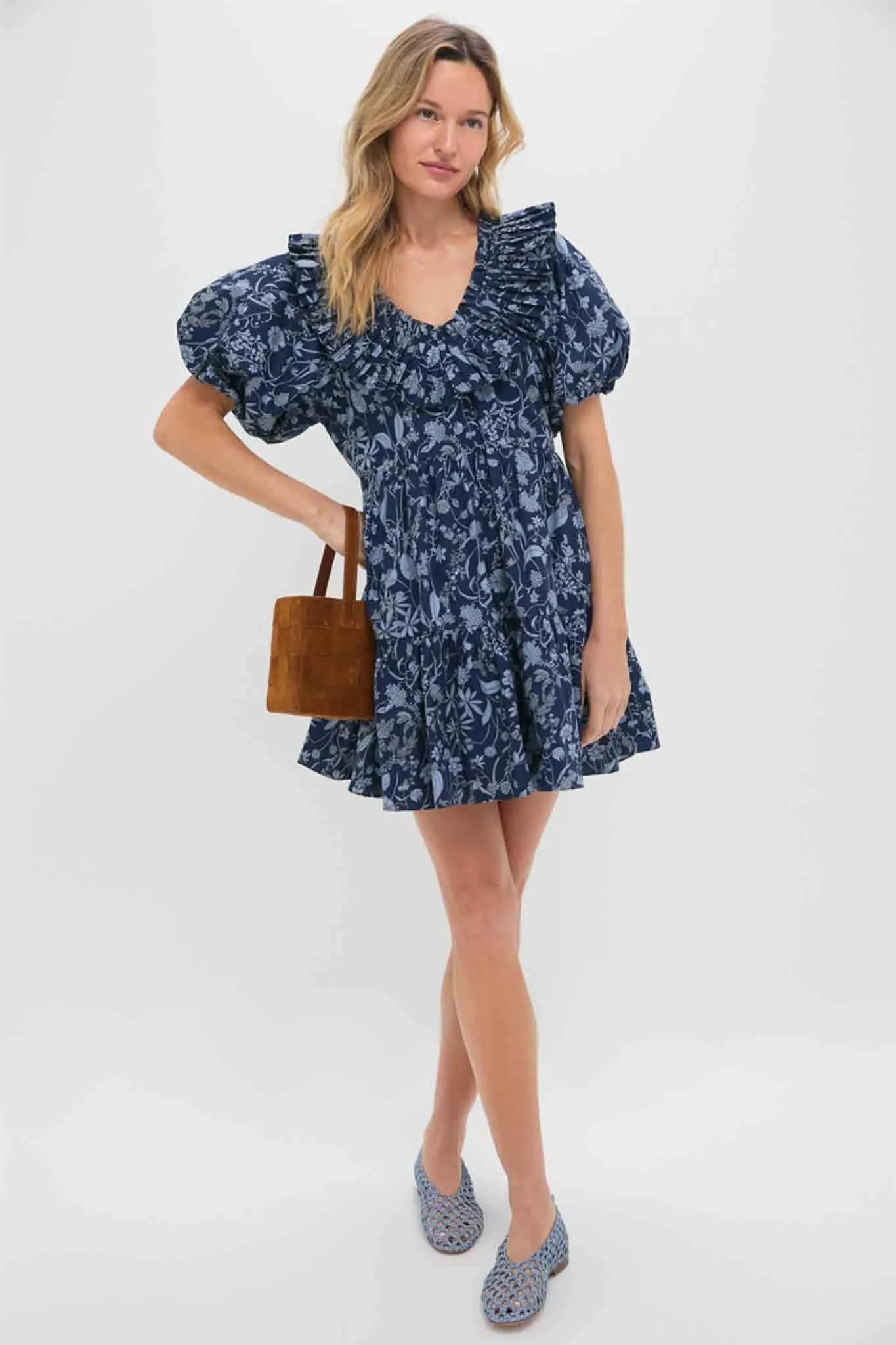 Blue Floral Samson Mini Dress sold by Tuckernuck product image thumbnail 2