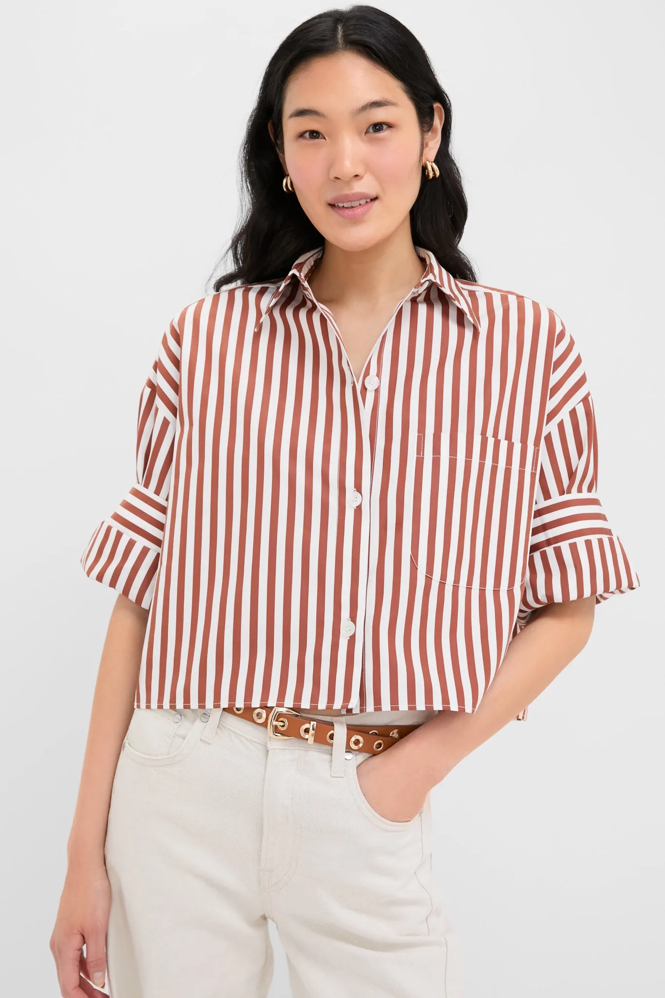 Ivory and Cognac Next Ex Shirt sold by Tuckernuck