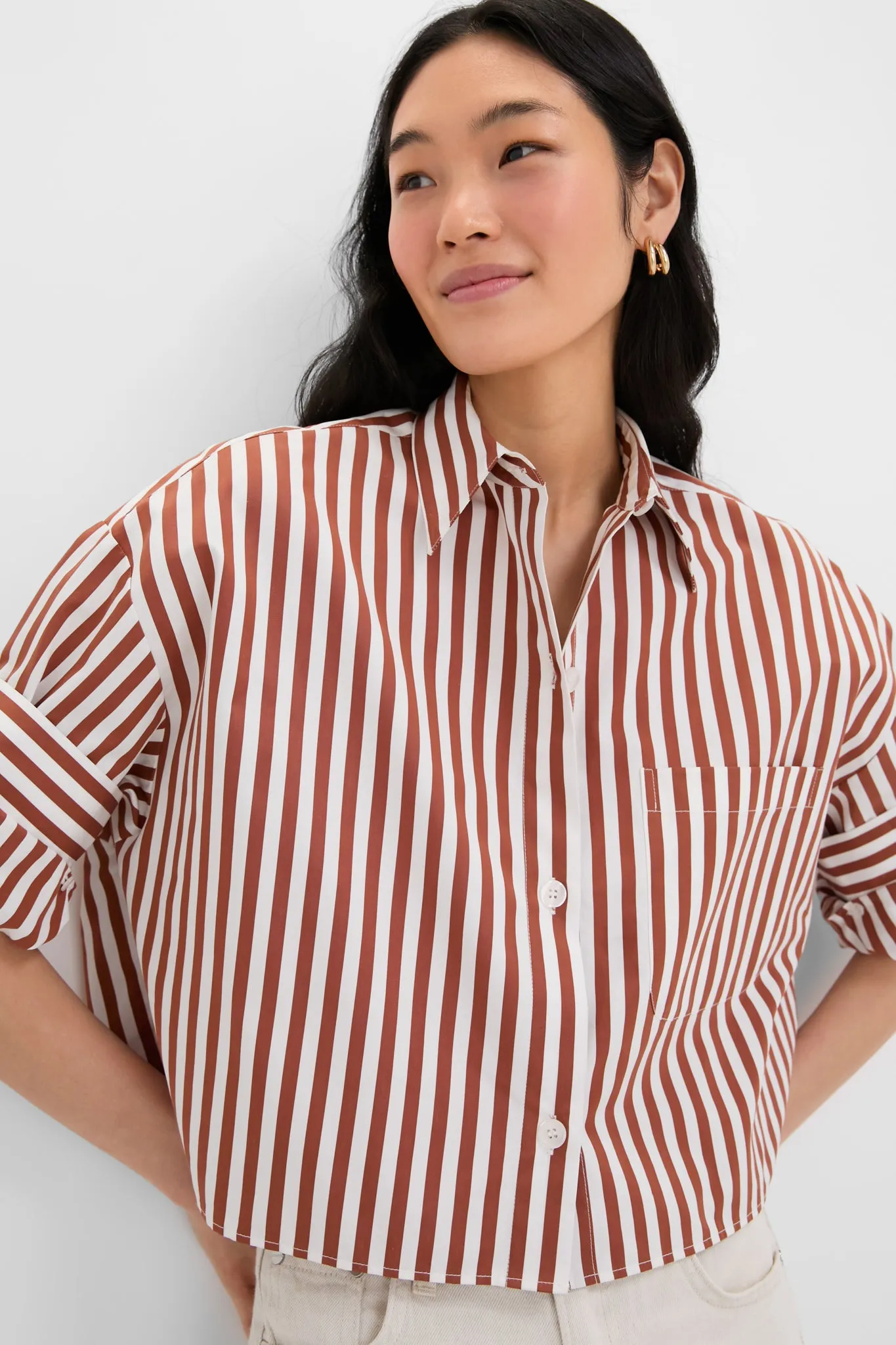 Ivory and Cognac Next Ex Shirt sold by Tuckernuck product image thumbnail 5